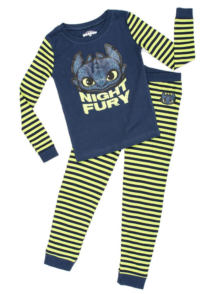 Dreamworks How to Train Your Dragon Night Fury Pajama Set