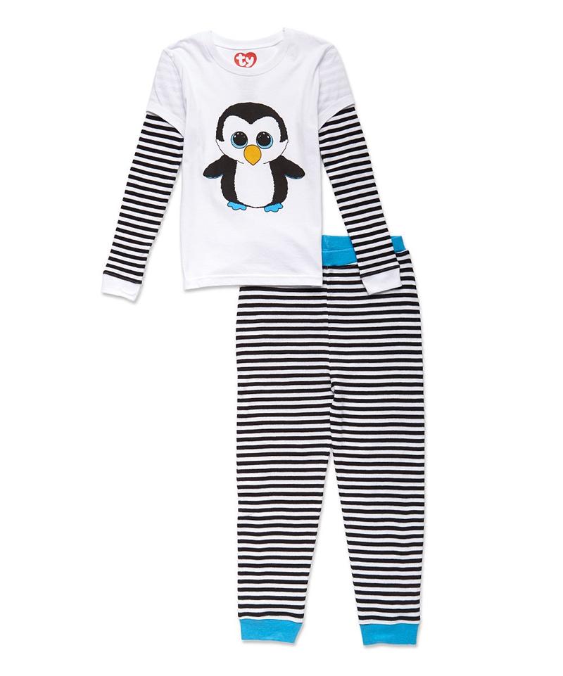 TY Beanie Boo Waddles Penguin Waffler Pajama