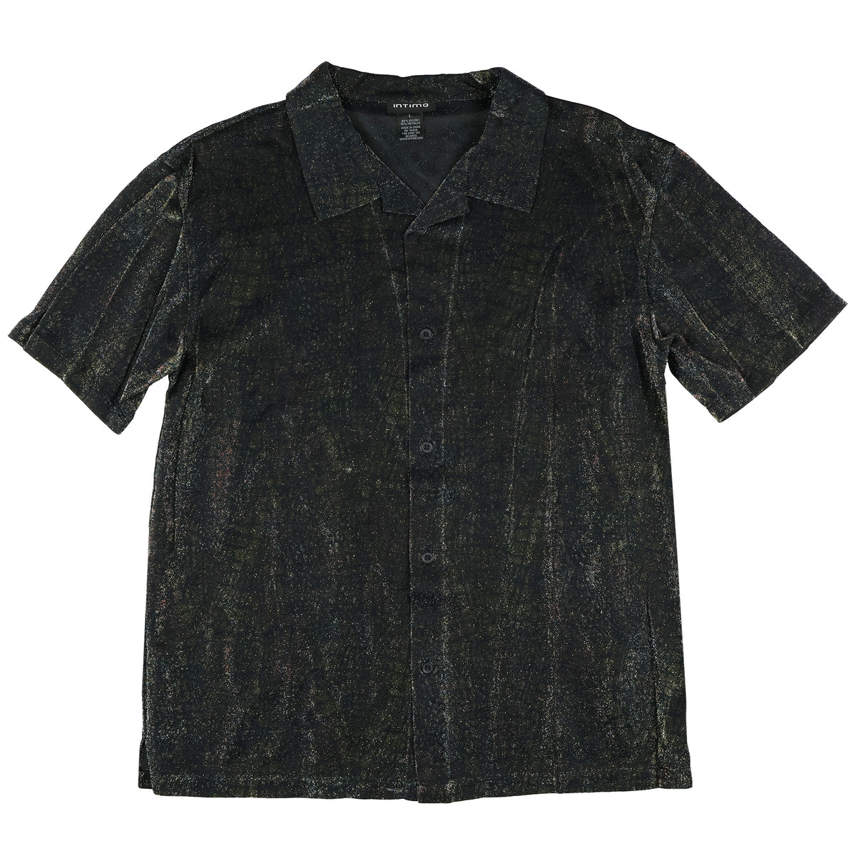 Mens' Animal Print Sparkle Button Up Sleep Shirt