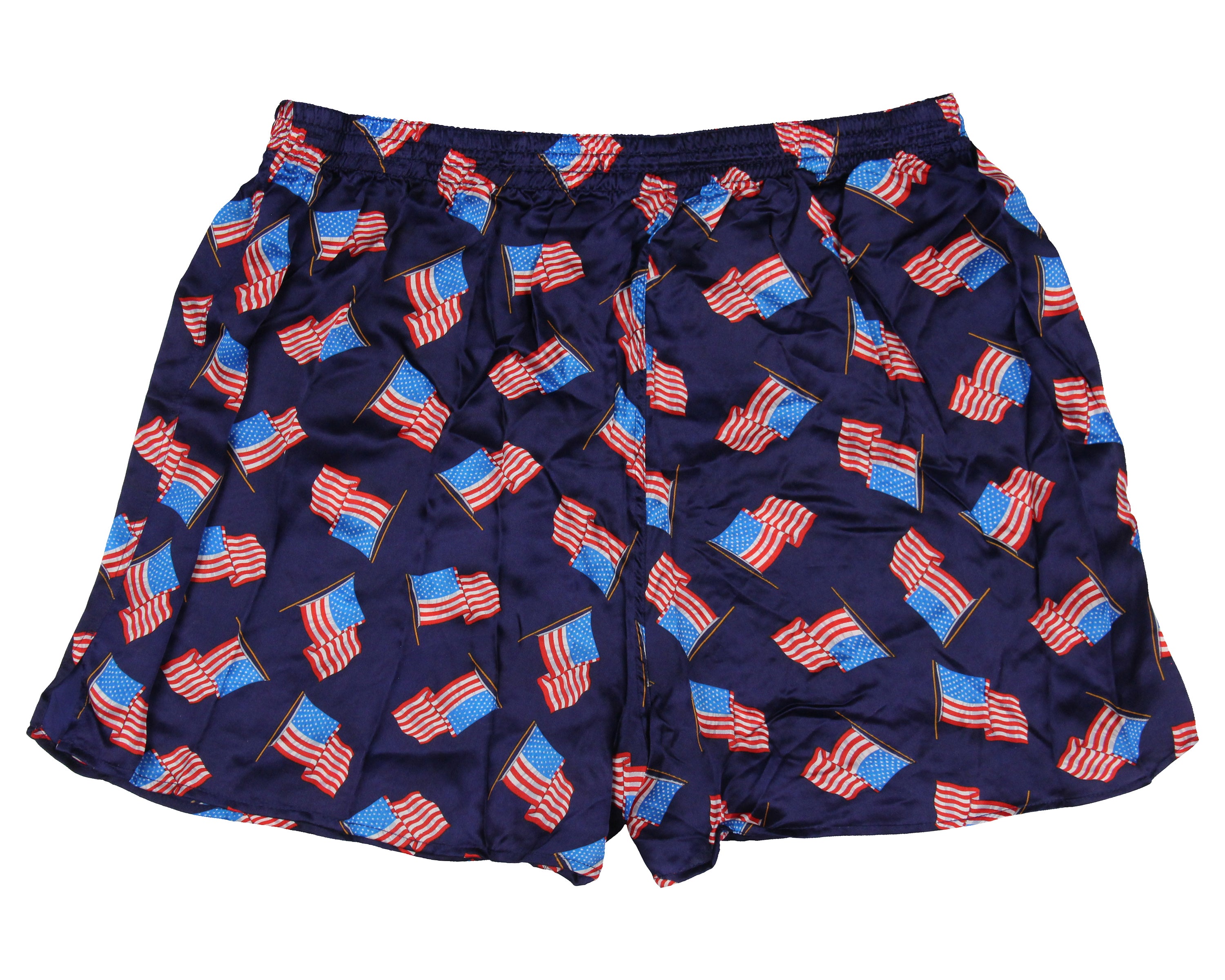 INTIMO Men's American Flag Silk Boxer Short