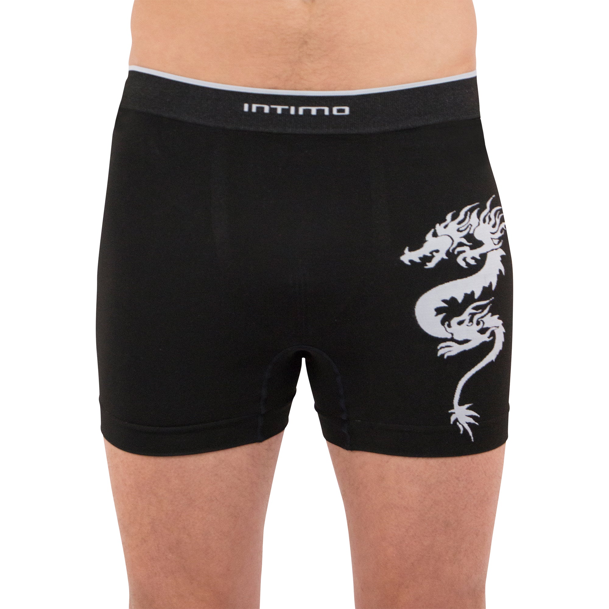Intimo Men's Dragon Silhouette Casual Boxer Briefs Underwear Loungewear