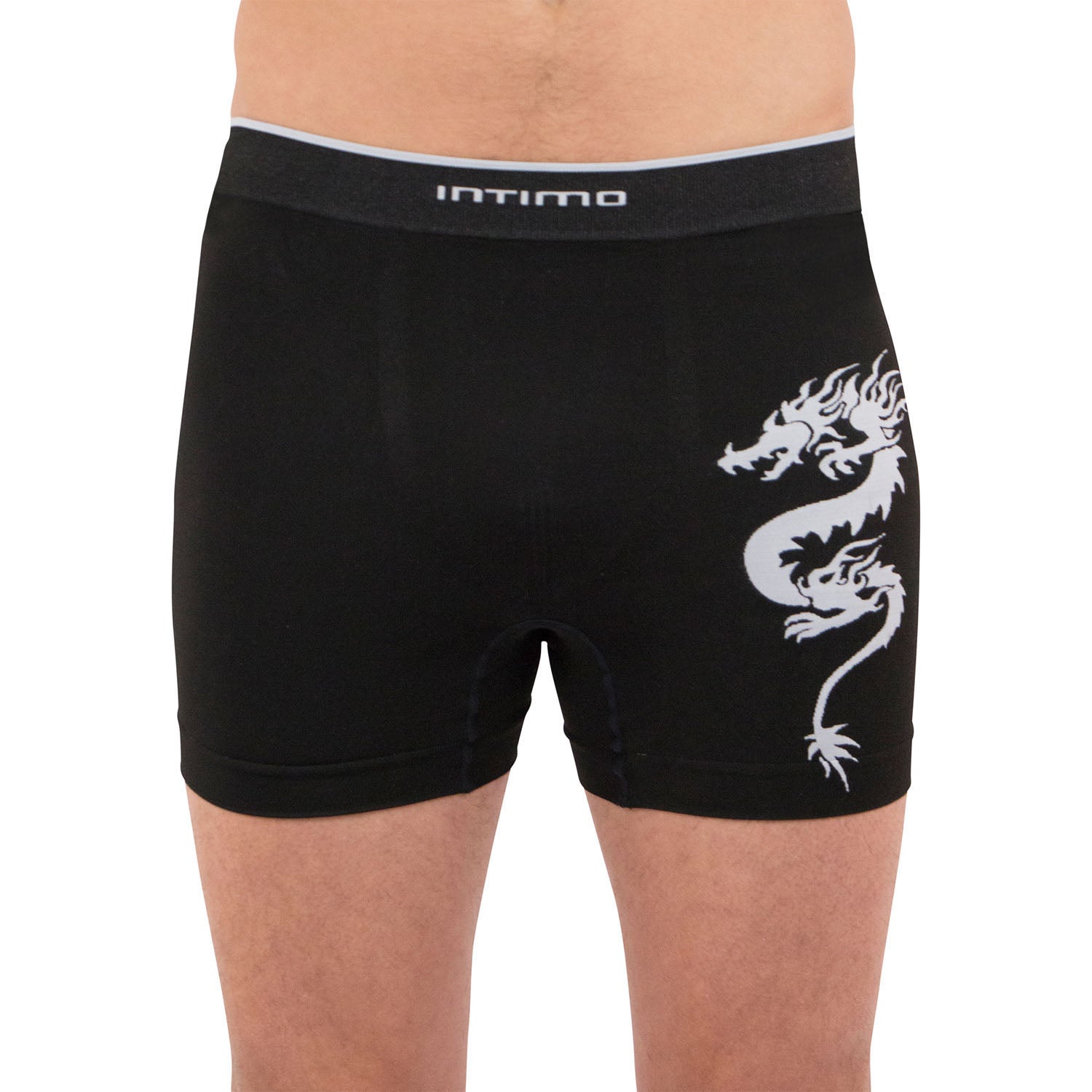 Intimo Men's Dragon Silhouette Casual Boxer Briefs Underwear Loungewear