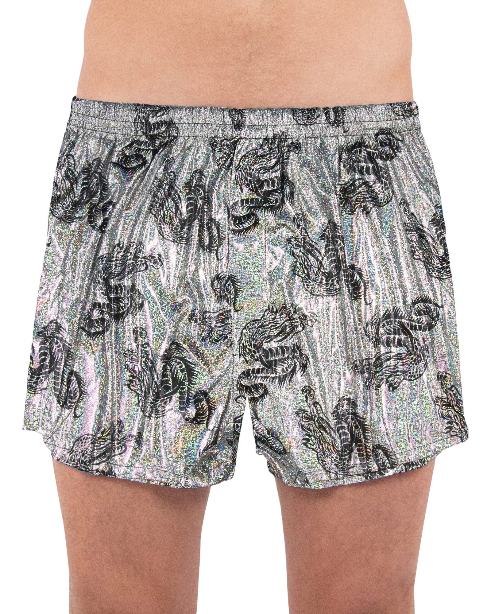 intimo Metallic Dragon Boxer Short Graphic Logo Underwear