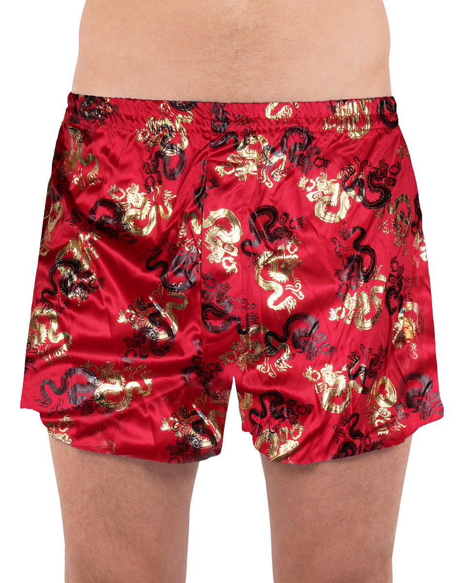 intimo Metallic Dragon Boxer Short Graphic Logo Underwear