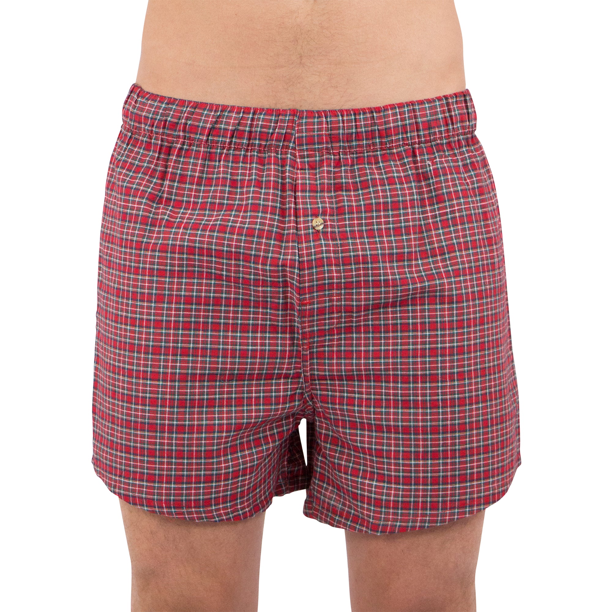 intimo Men's Plaid Boxer Underwear Short