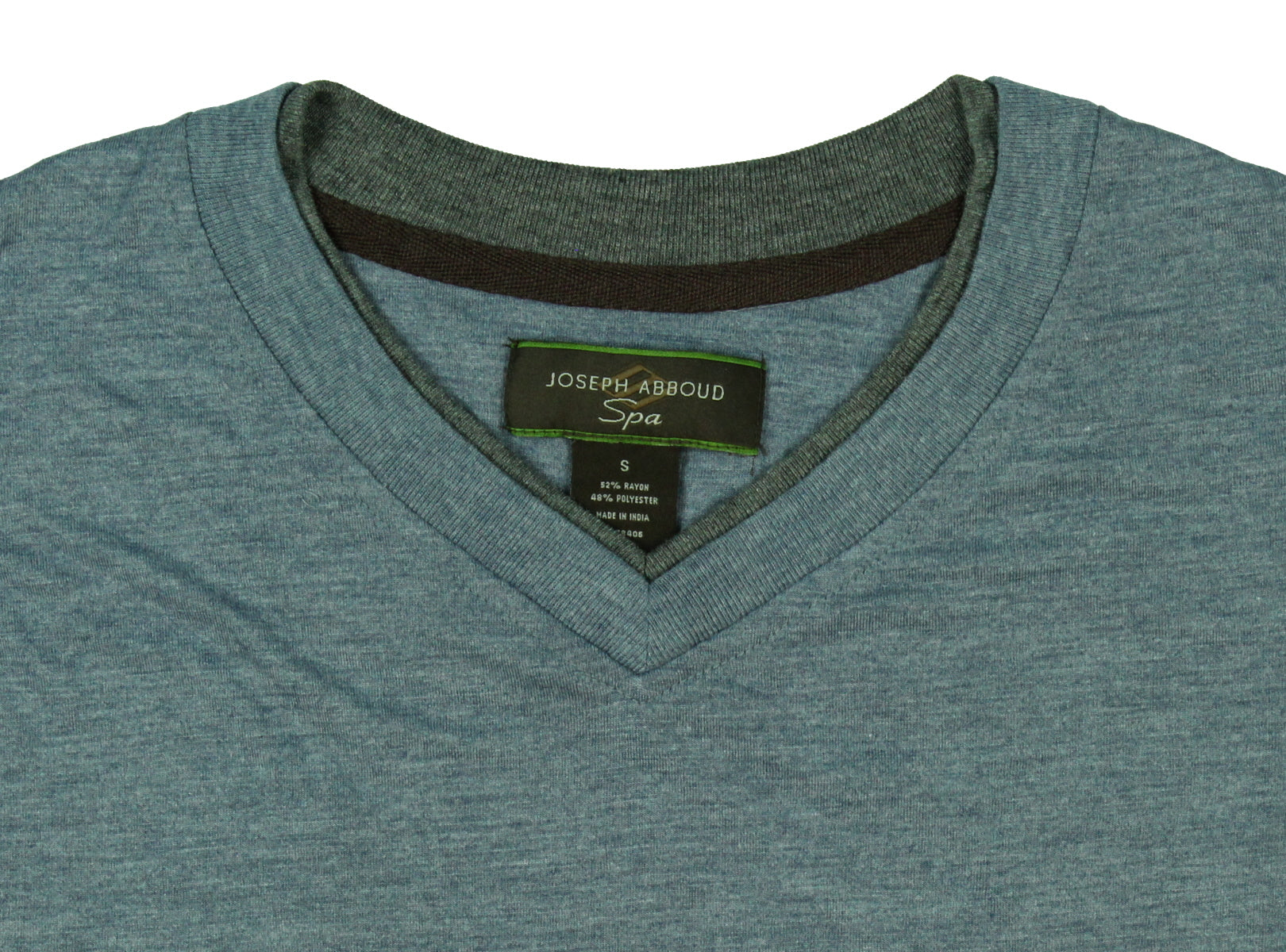 Joseph Abboud Men's Lux Touch Short Sleeve V-Neck Top Black