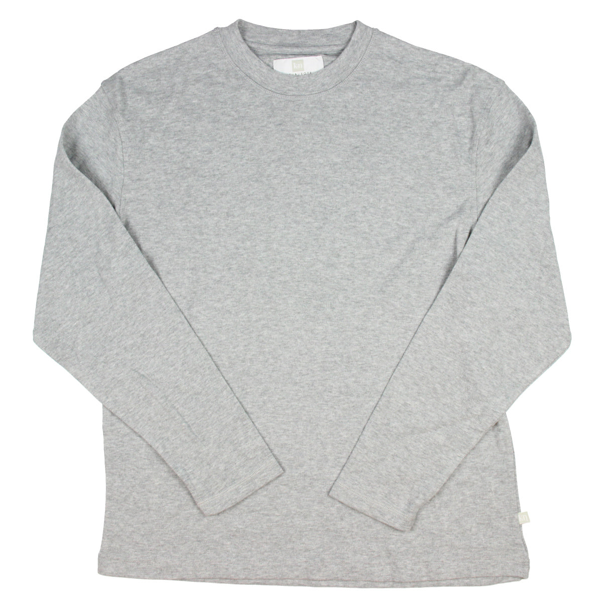 Intimo Mens Solid Brushed Interlock Long Sleeve Crew Shirt