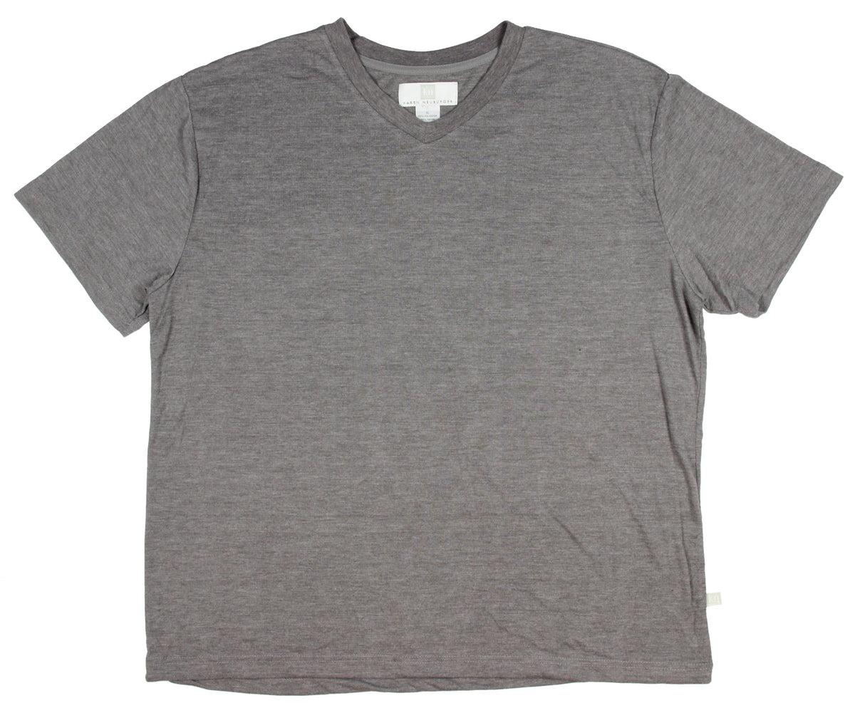 Intimo Mens Knit Short Sleeve V-Neck Shirt 48% Polyester 52% Rayon