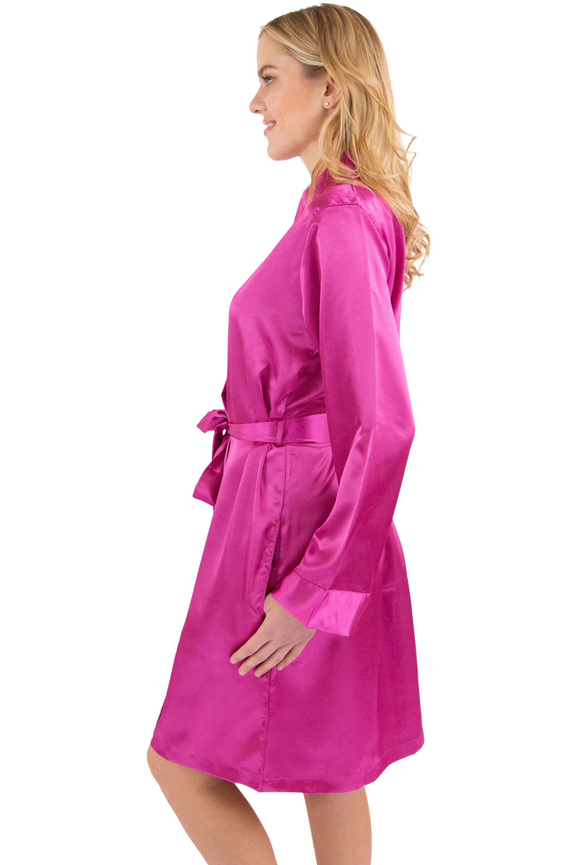 Intimo Womens Satin Kimono Robe