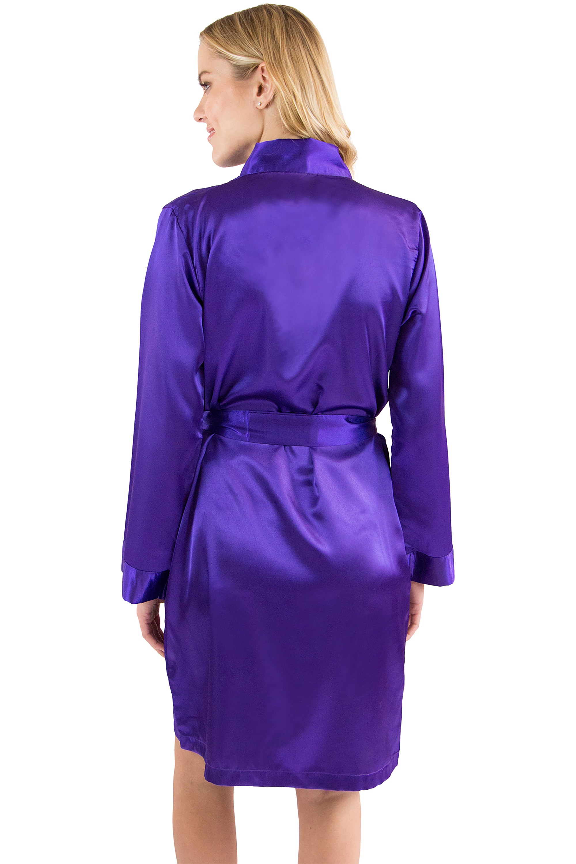 Intimo Womens Satin Kimono Robe