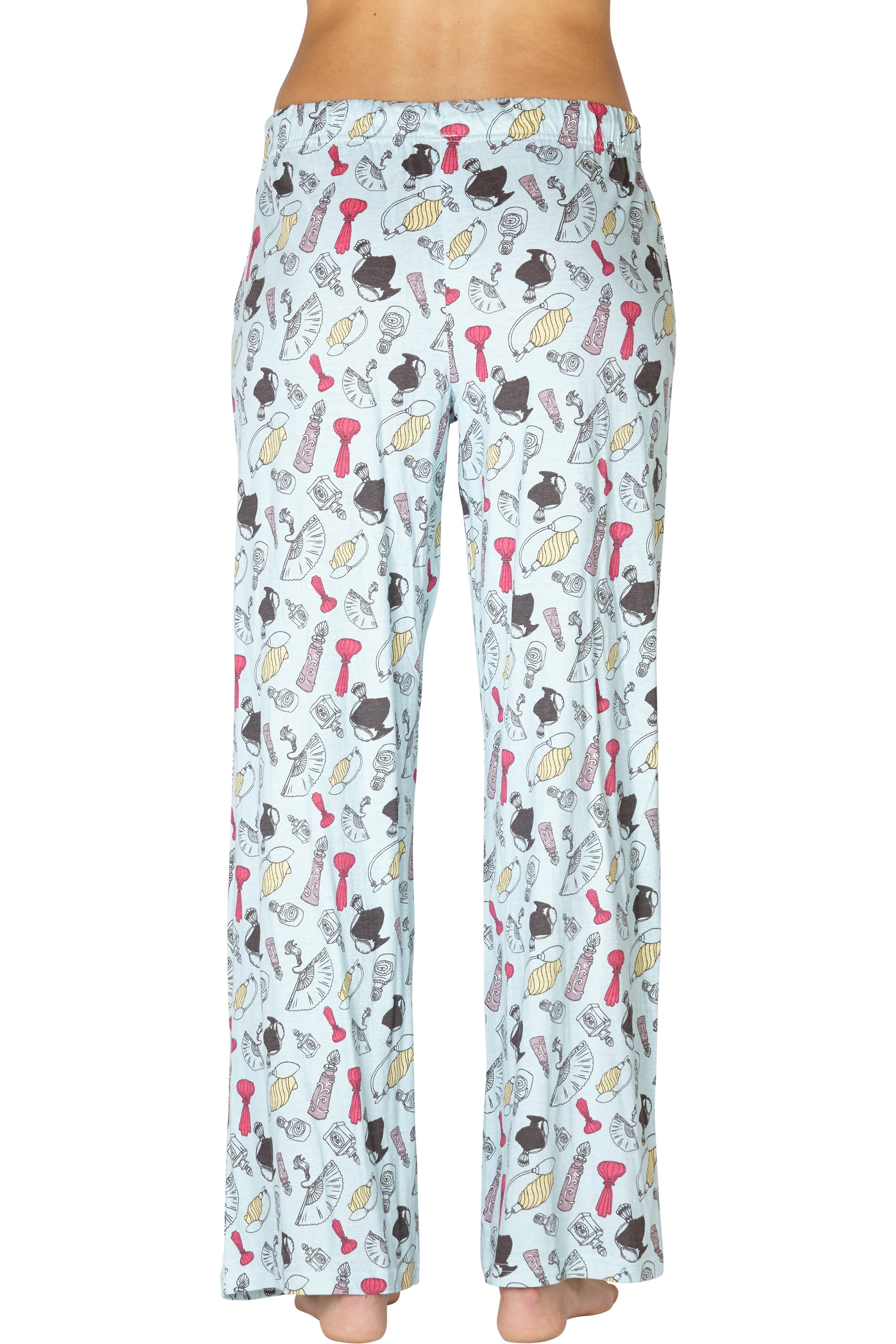 Intimo Womens Allover Graphic Logo Pajama Pants