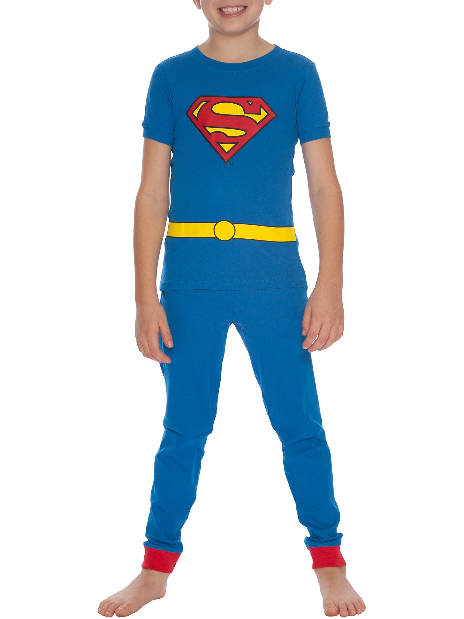 DC Comics Boys Superman Superhero Cotton Costume Pajama Set