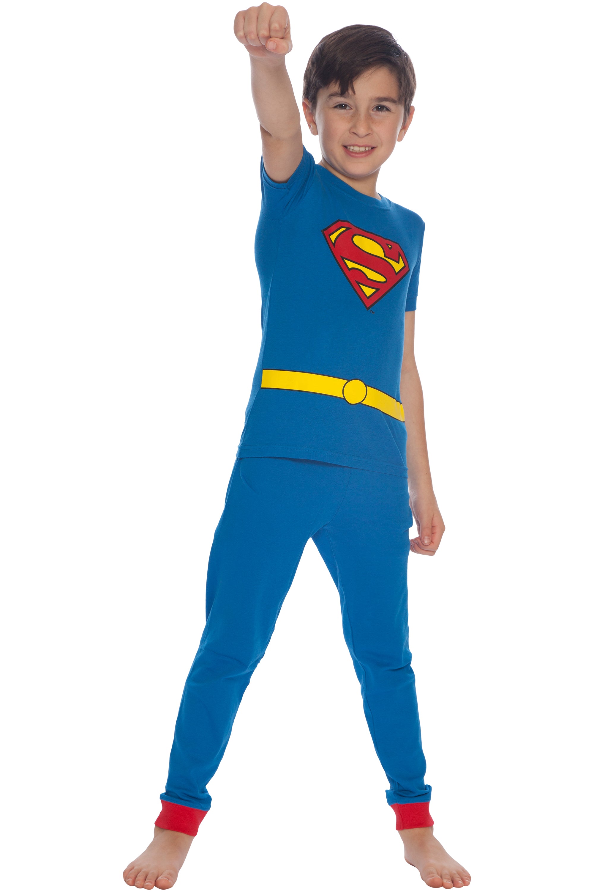 DC Comics Boys Superman Superhero Cotton Costume Pajama Set