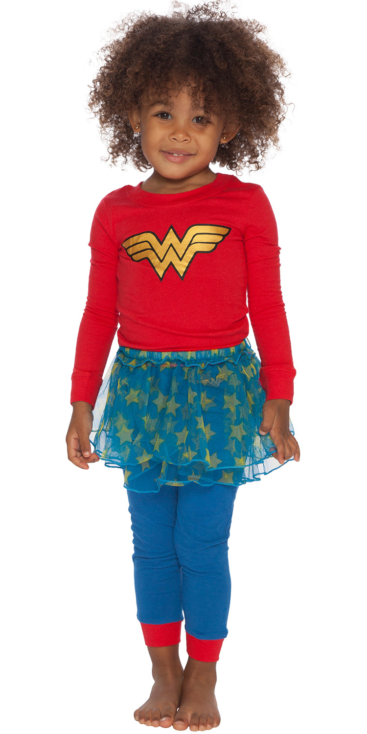 Wonder Woman Girls Toddler Tutu Pajama Set