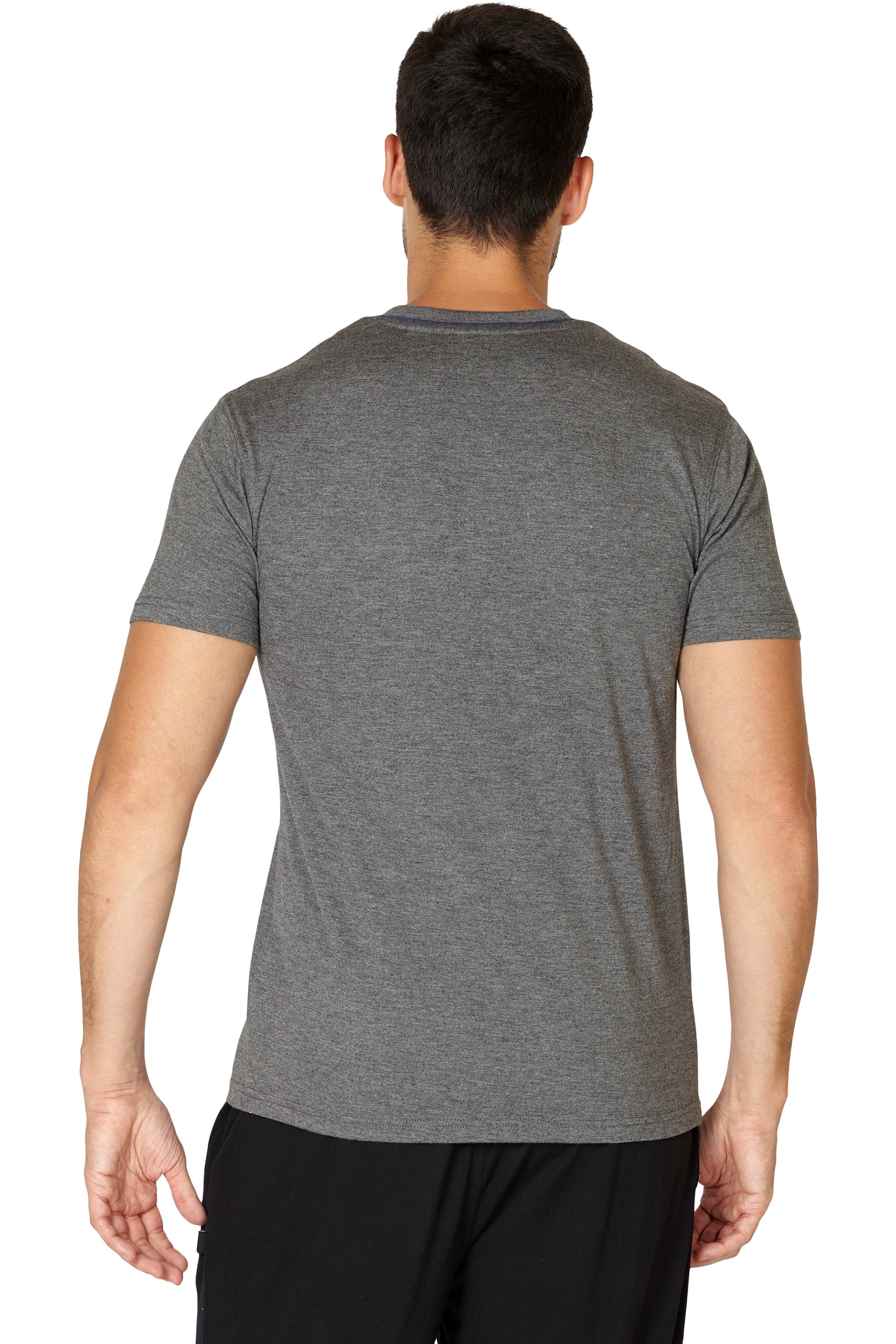 Black Brown Men's Soft Knit Adult Sleep Lounge Pajama T-Shirt