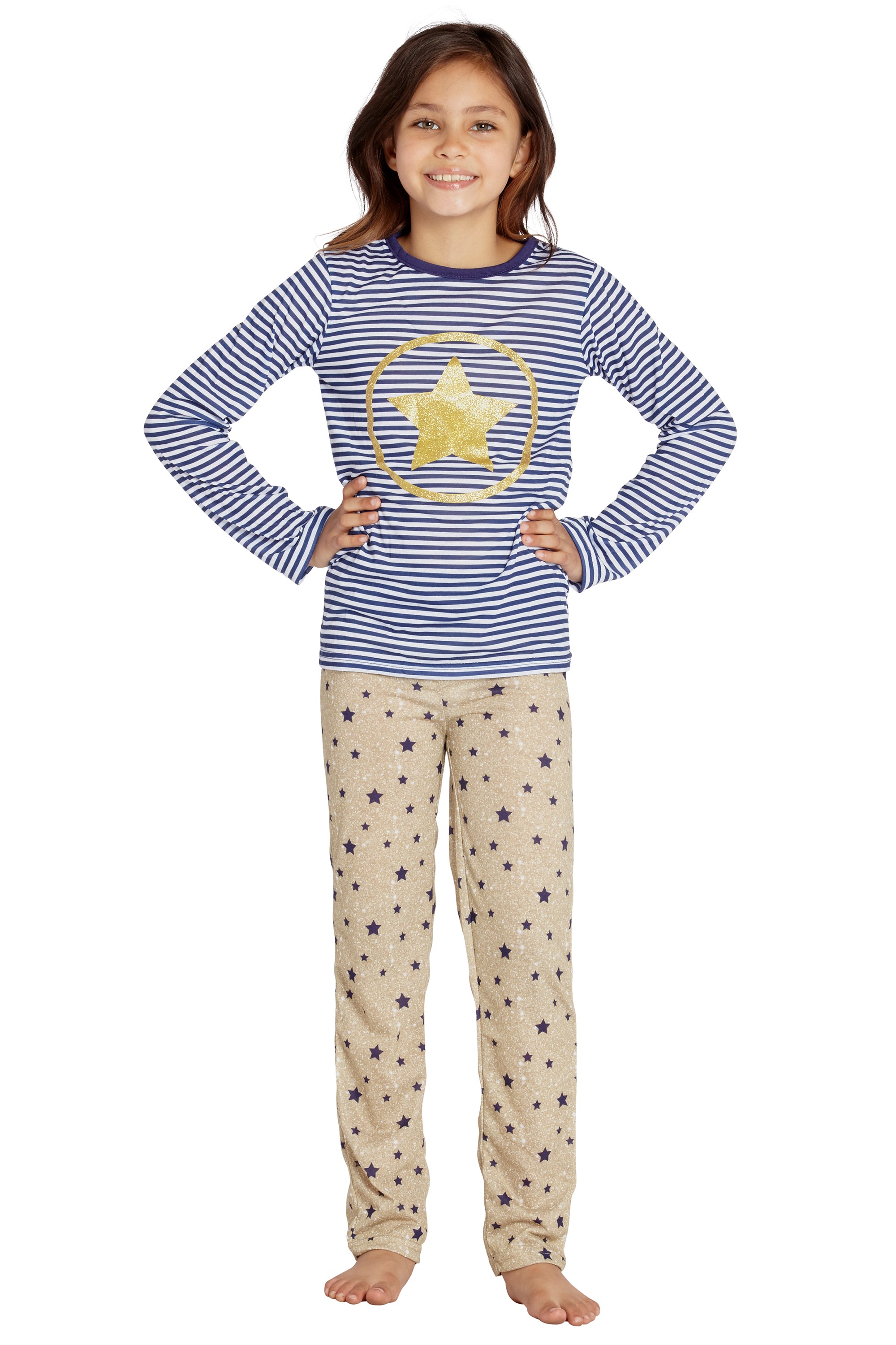 Chloe & Olivia Christmas Lulu Justice Star Girls Fashion Pajama Set