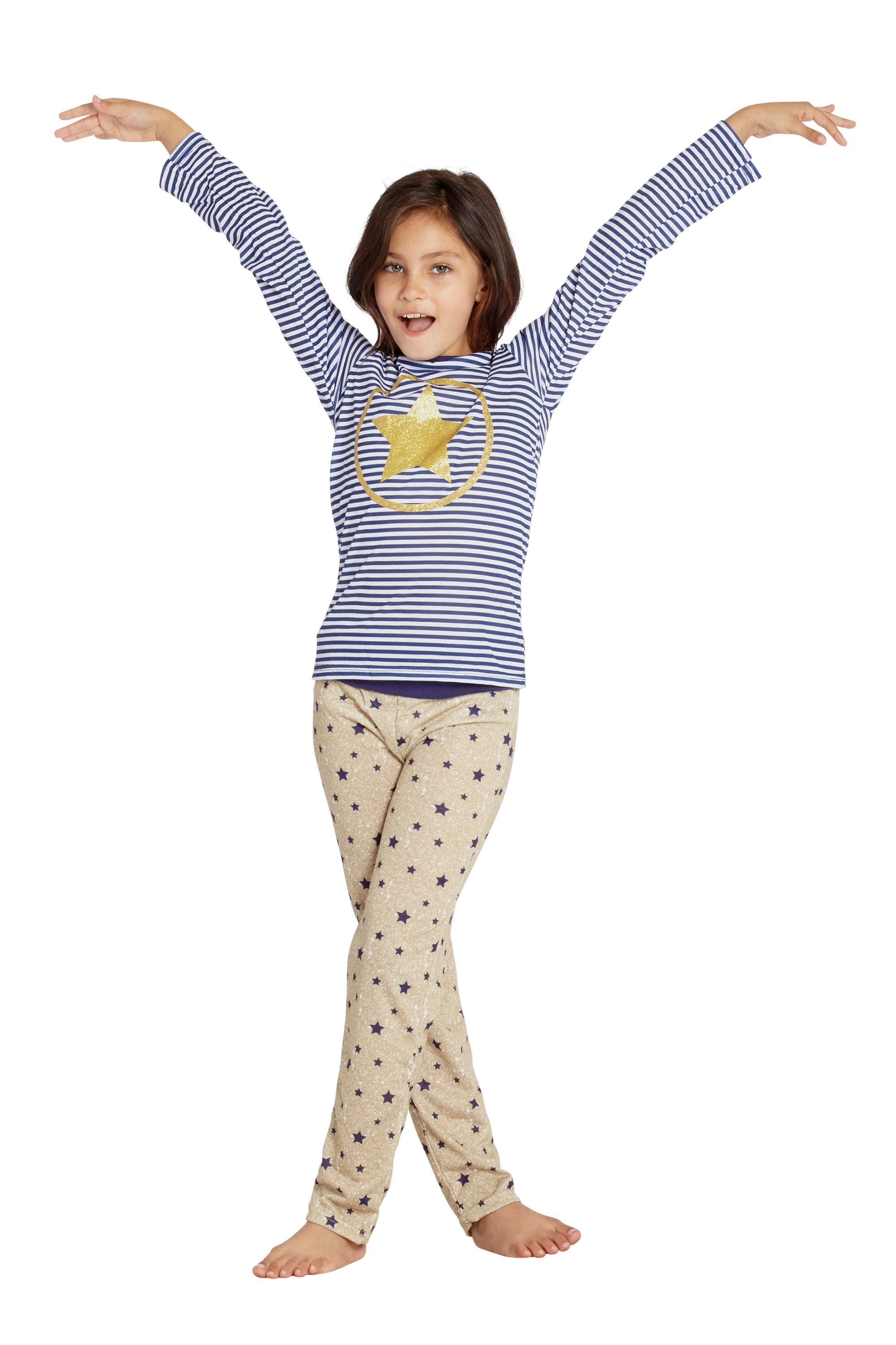 Chloe & Olivia Christmas Lulu Justice Star Girls Fashion Pajama Set
