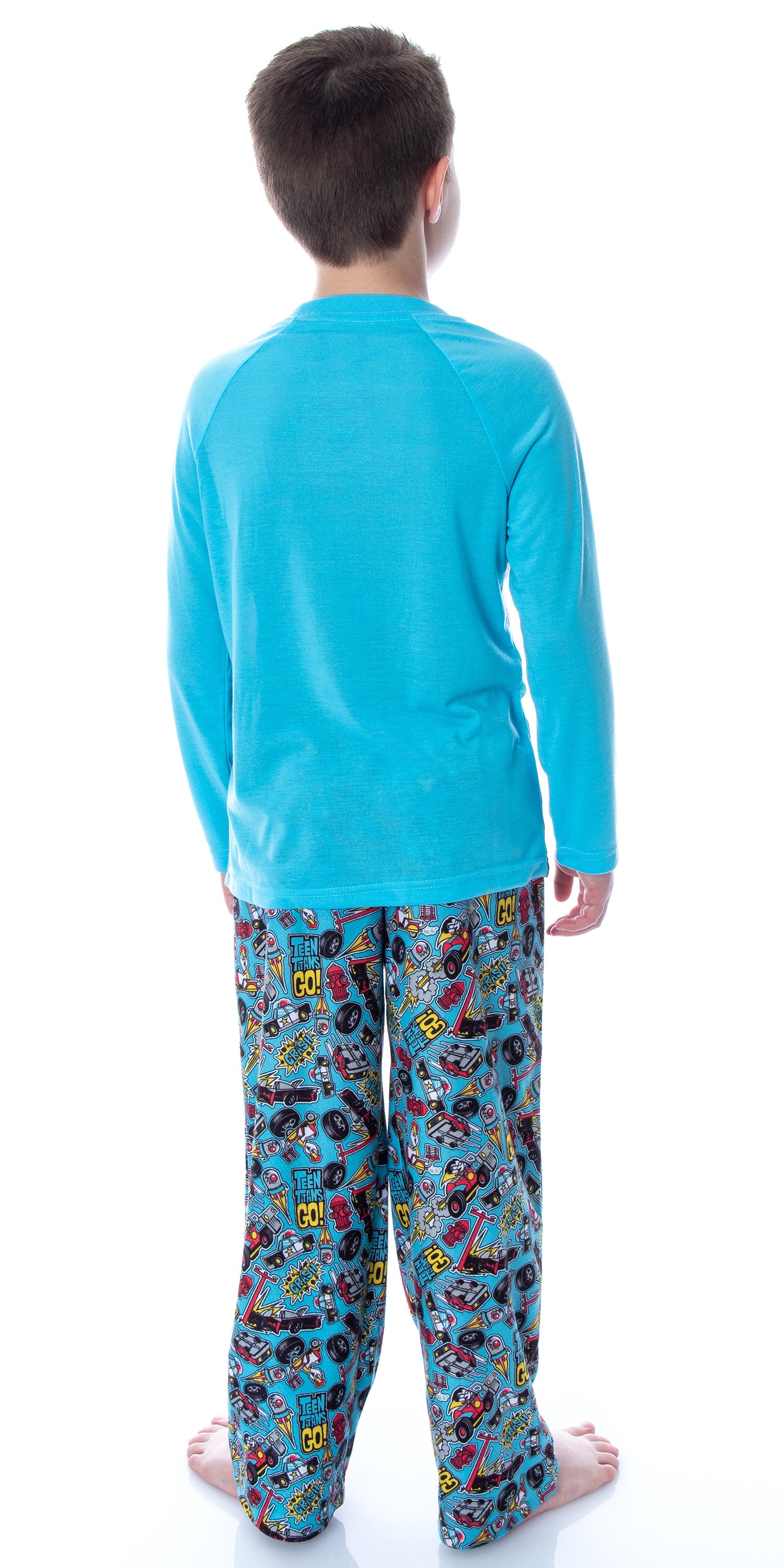 DC Comics Boy's Teen Titans Go! Chill 2-Piece Raglan And Pants Pajamas Set