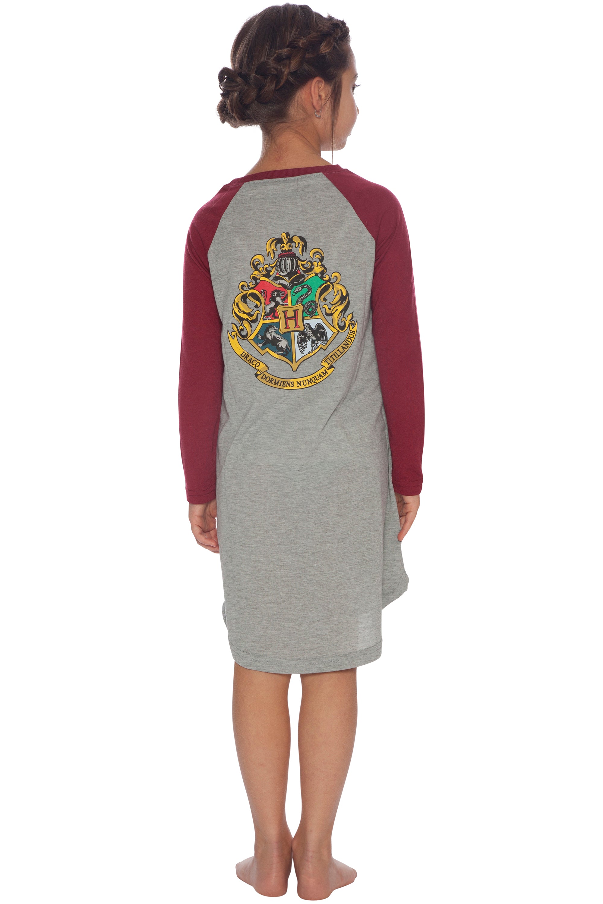 Harry Potter Long Sleeve Hogwarts Raglan Night Gown