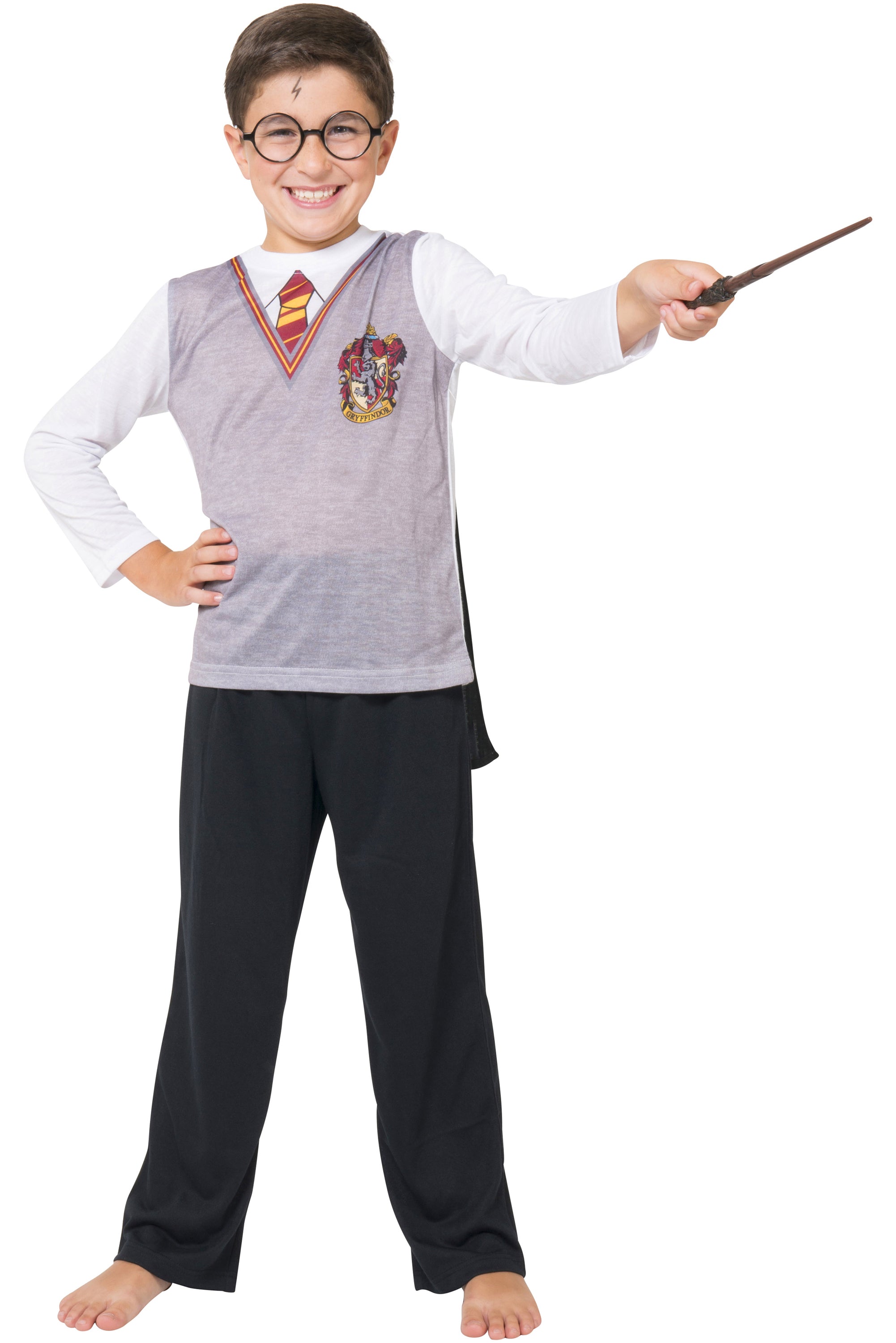 Intimo Harry Potter Boys Gryffindor Uniform w/Cape 3-Piece Pajama Set