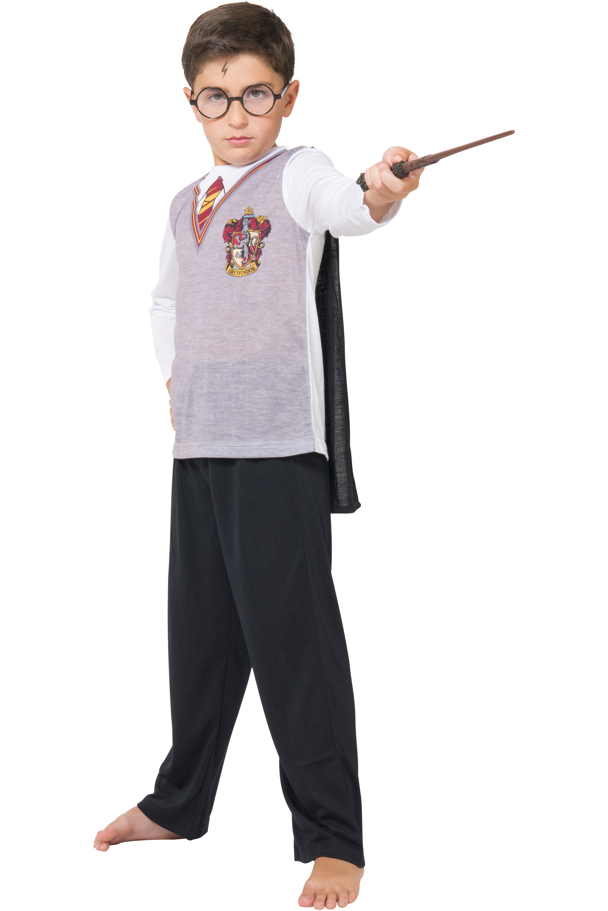 Intimo Harry Potter Boys Gryffindor Uniform w/Cape 3-Piece Pajama Set