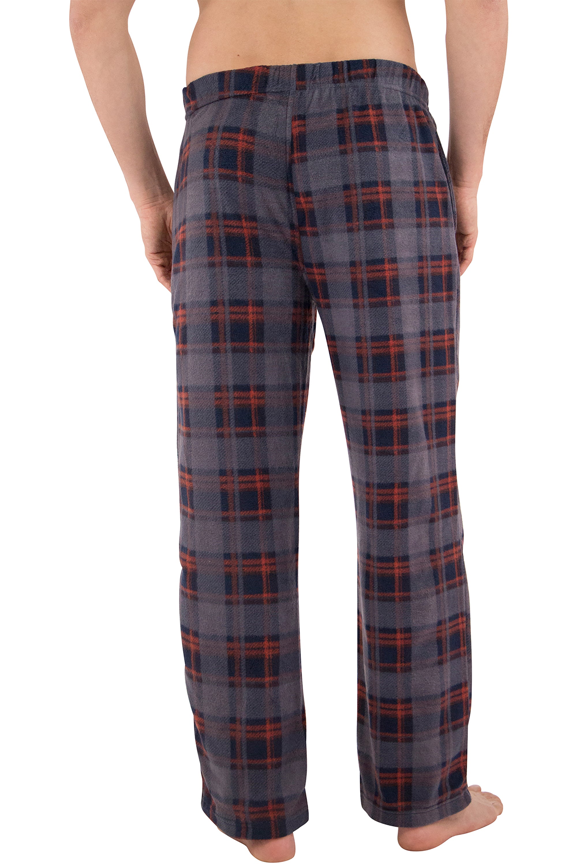 Intimo Mens Microfleece Plaid Lounge Pant