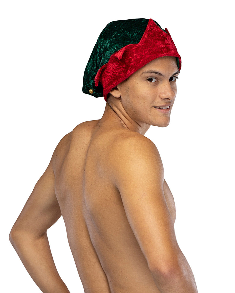 Mens' Elf Boxer Shorts w/ Hat Crushed Velvet Underwear