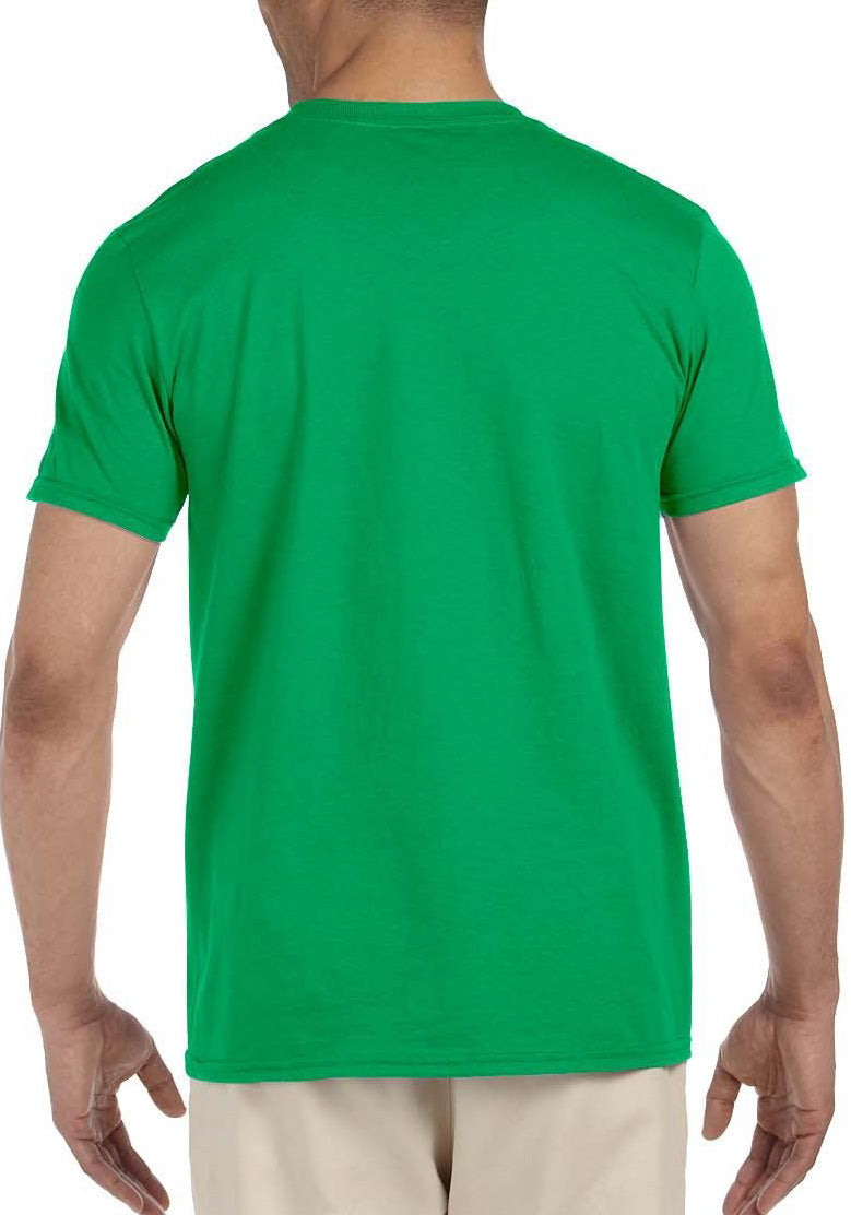 St. Patrick's Day Men's Shirt Green Rainbow Angel Kittens Adult T-Shirt