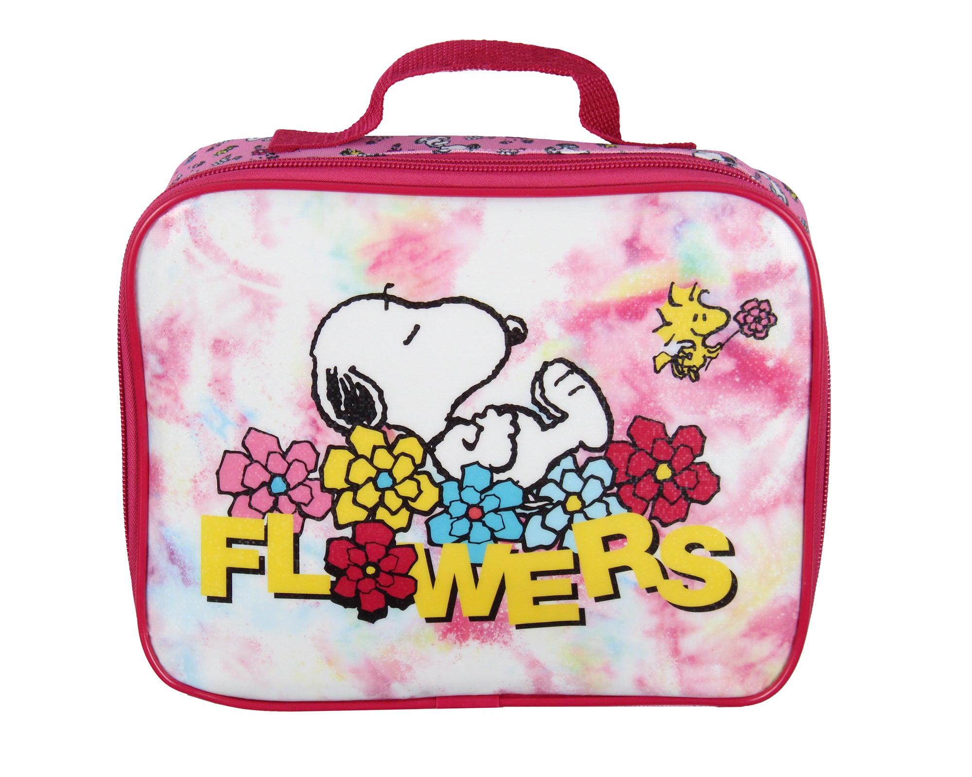 Peanuts Snoopy Woodstock Flower Character 3 PC 12" Mini Backpack Lunch box Pencil Pouch