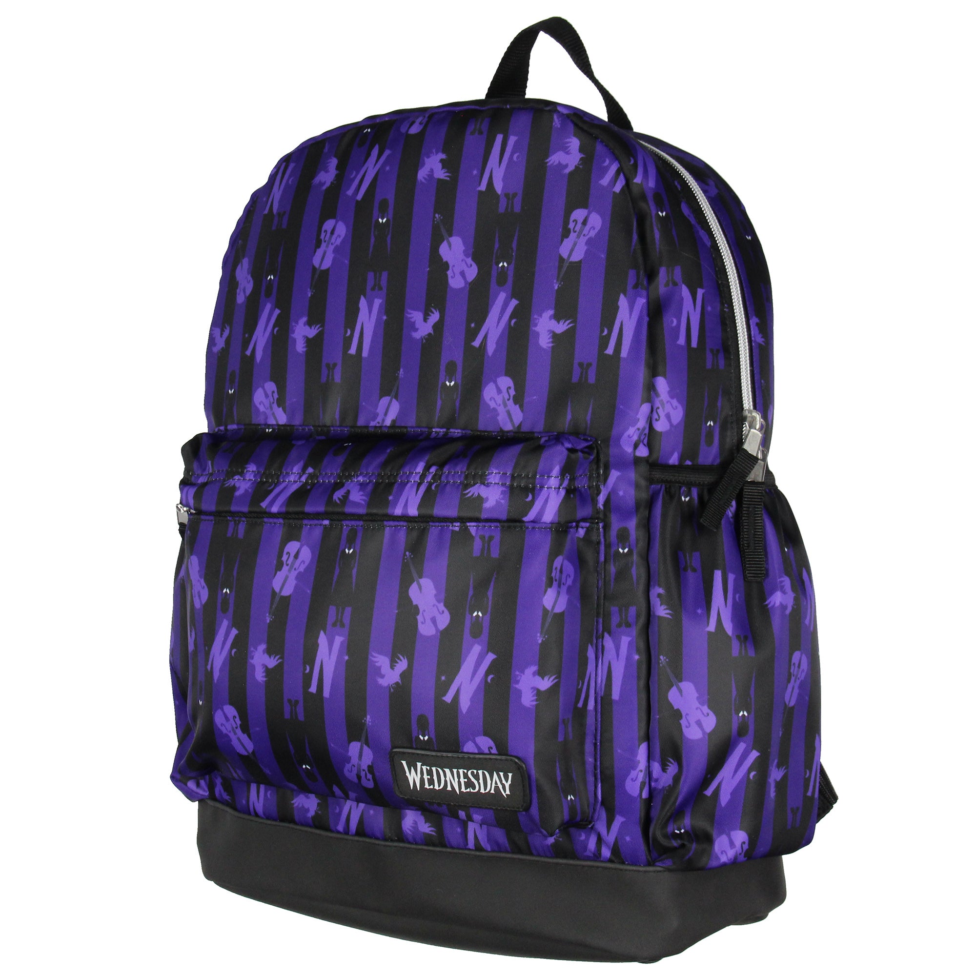 Wednesday Addams Nevermore Academy Dress And Cello School Travel Backpack 16"