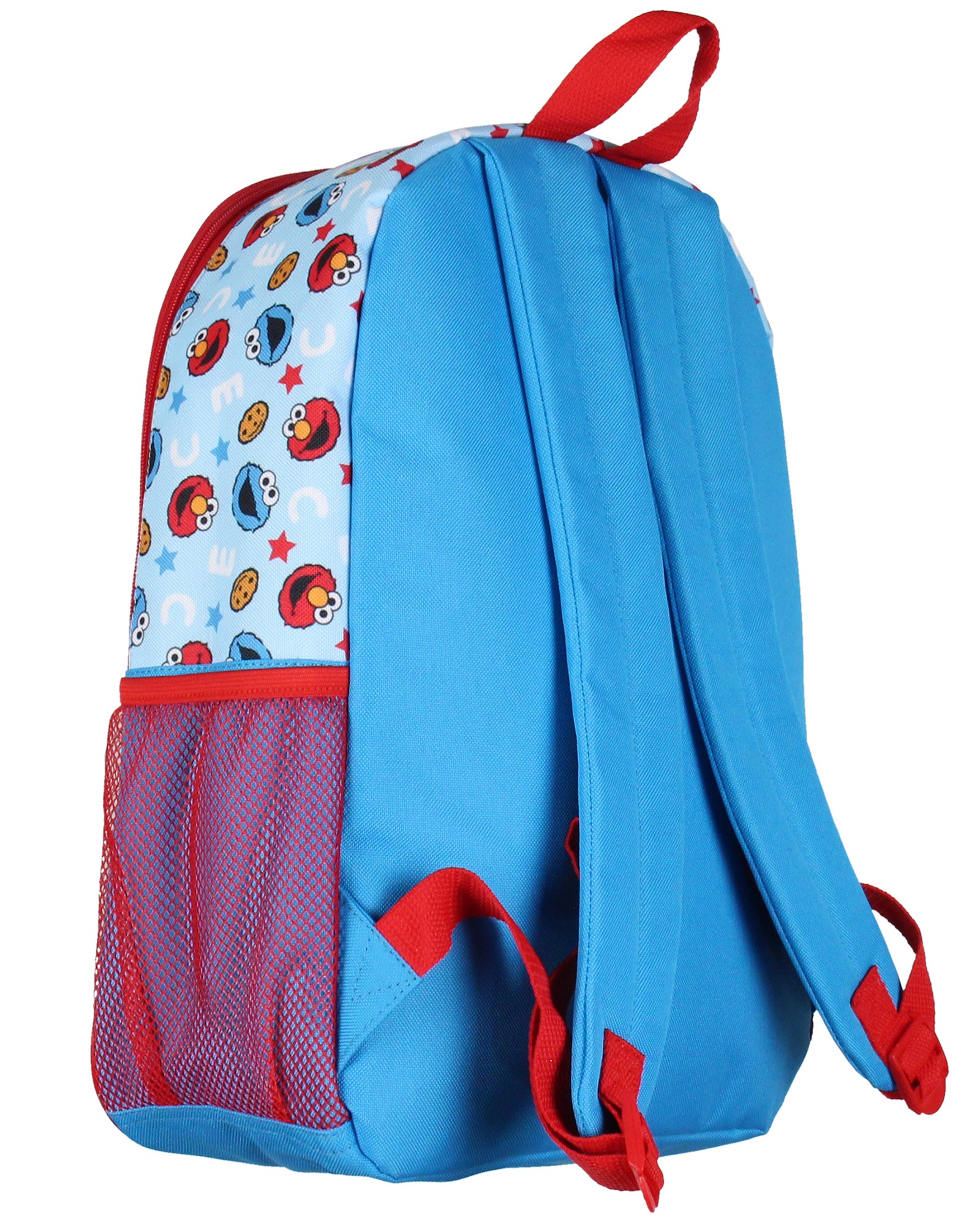 Sesame Street ABC Cookie Monster Elmo 3 PC Backpack Lunch Box Pencil Pouch 16"