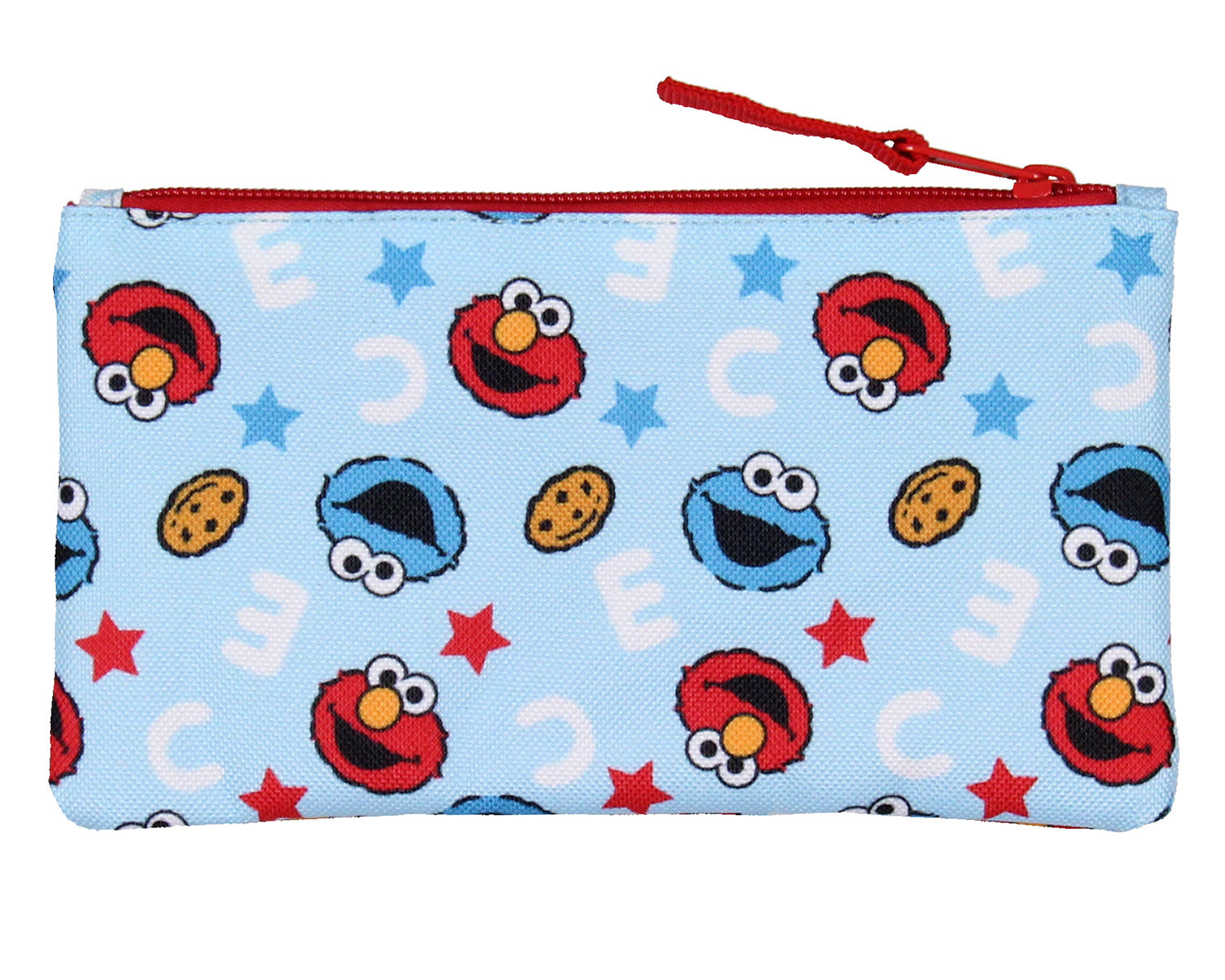Sesame Street ABC Cookie Monster Elmo 3 PC Backpack Lunch Box Pencil Pouch 16"