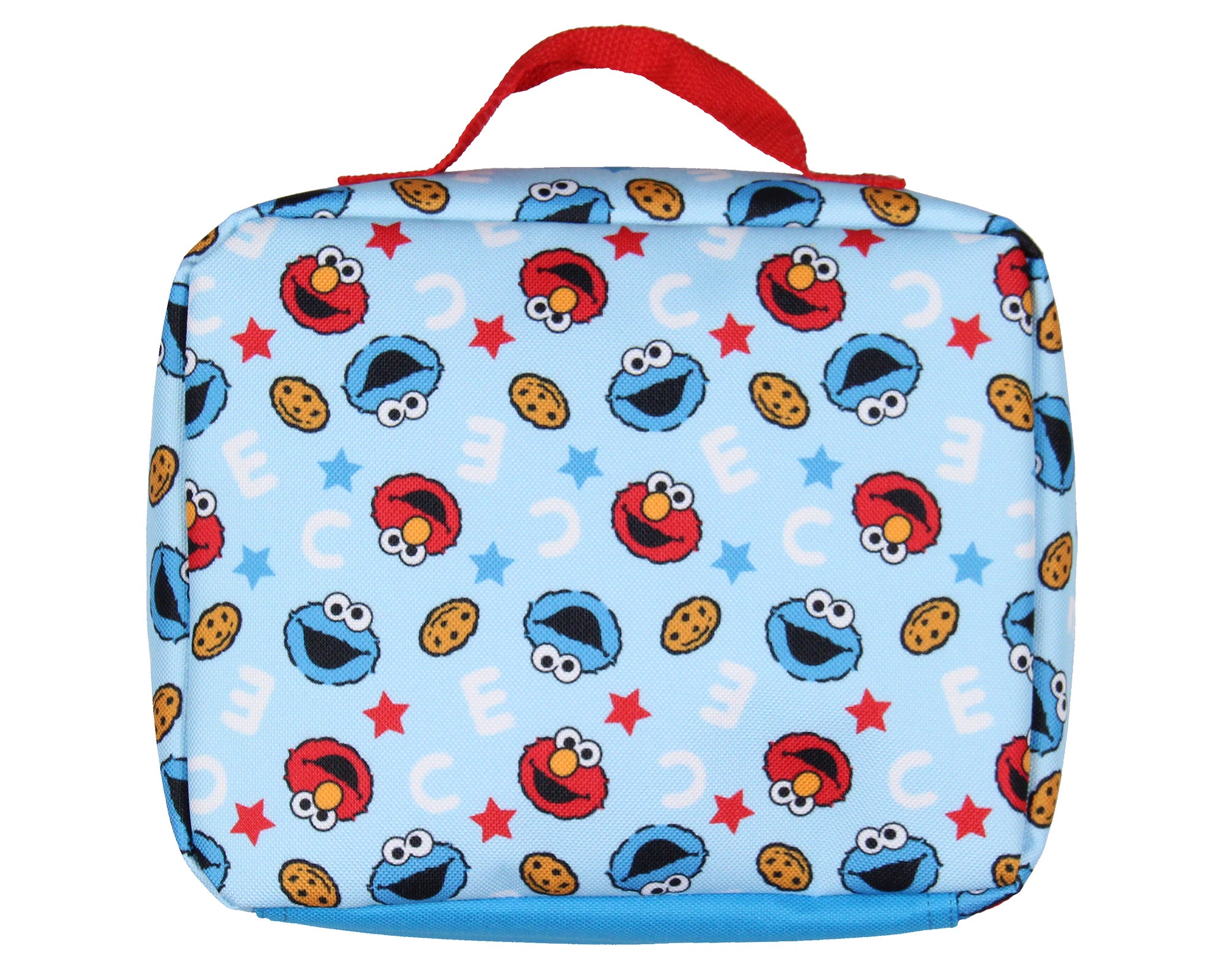Sesame Street ABC Cookie Monster Elmo 3 PC Backpack Lunch Box Pencil Pouch 16"