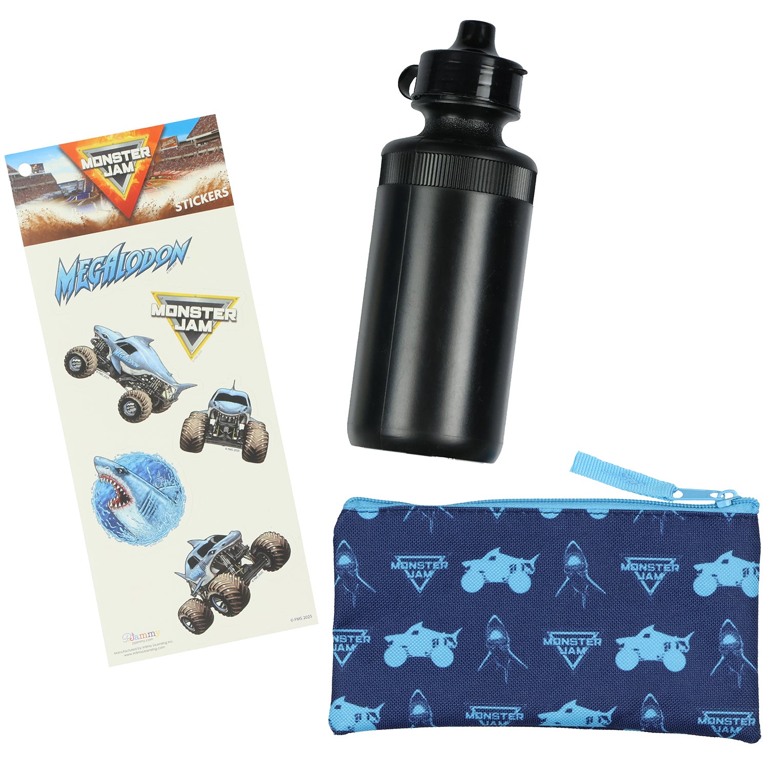 Monster Jam Megalodon 5-Piece Backpack Mega Set with Detachable Lunchbox