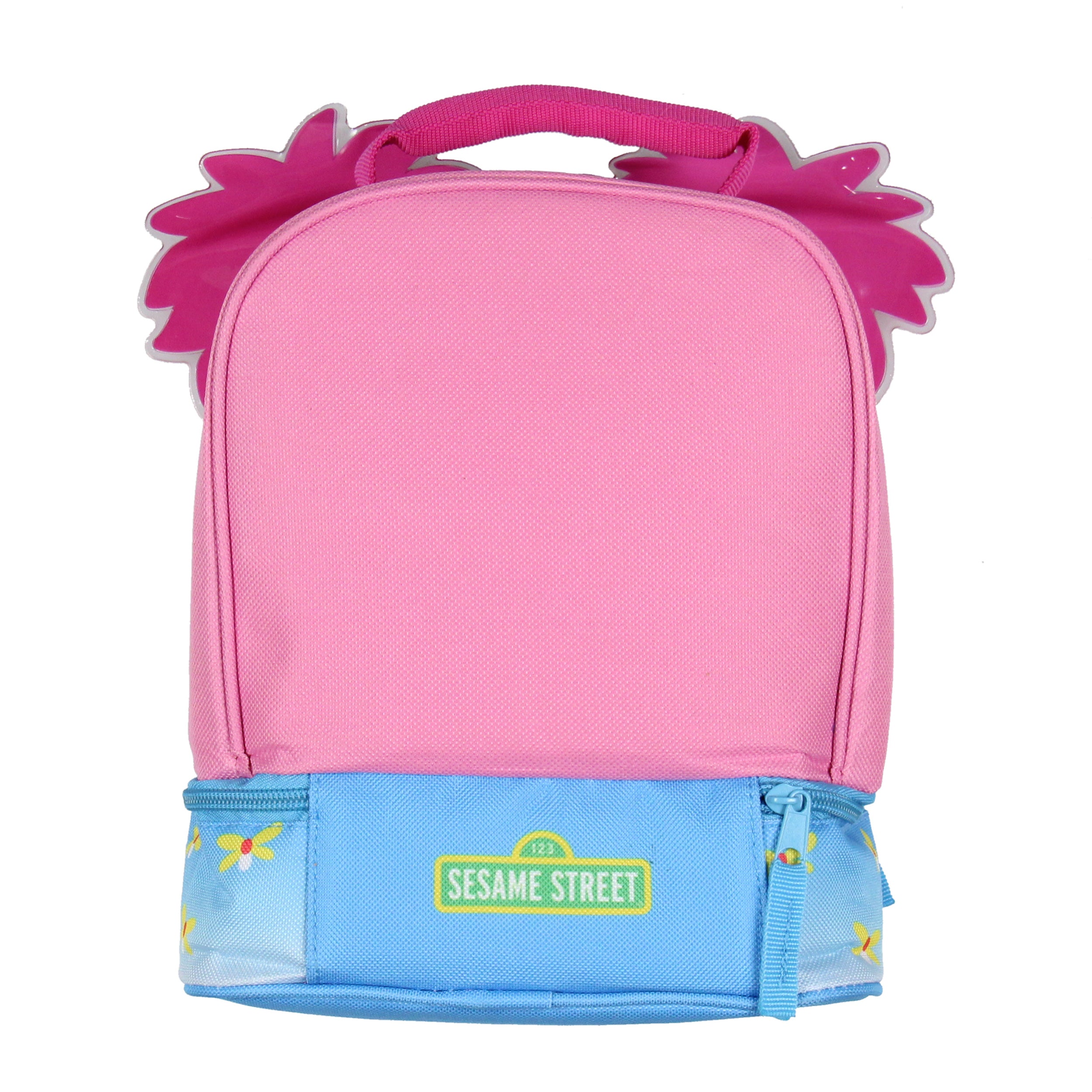 Sesame Street Abby Cadabby Face Dual Compartment Insulated Lunch Box Bag Tote