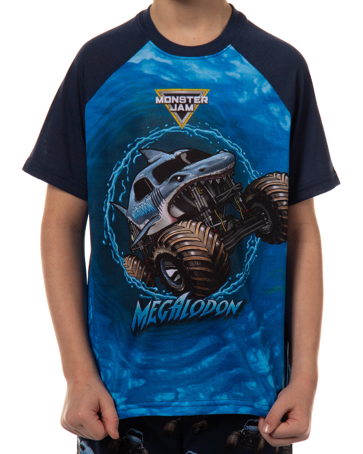 Monster Jam Boys' Megalodon Predator Truck Sleep Pajama Lounge Set