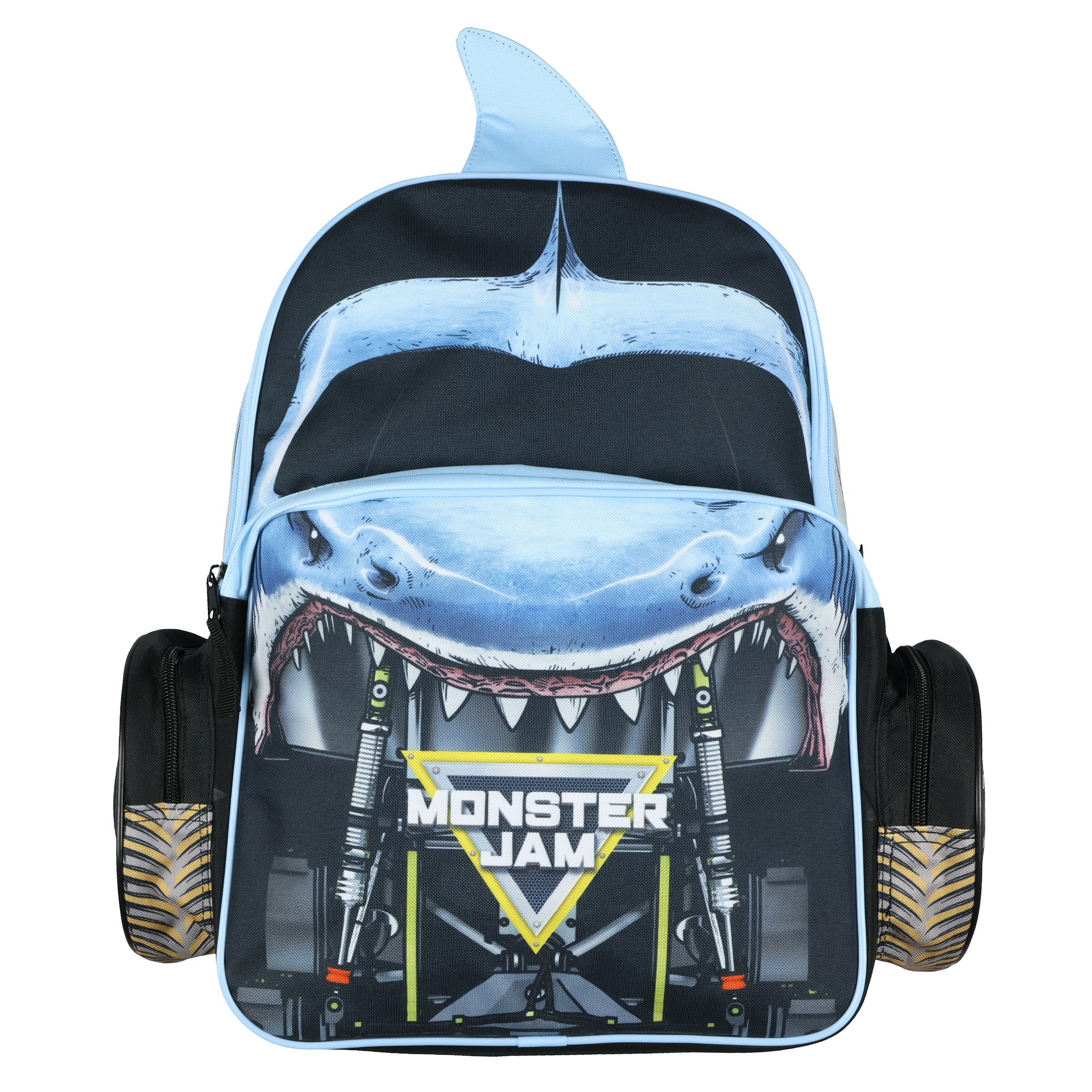 Monster Jam Backpack Megalodon Predator Truck Grill Laptop Tech Travel Daypack