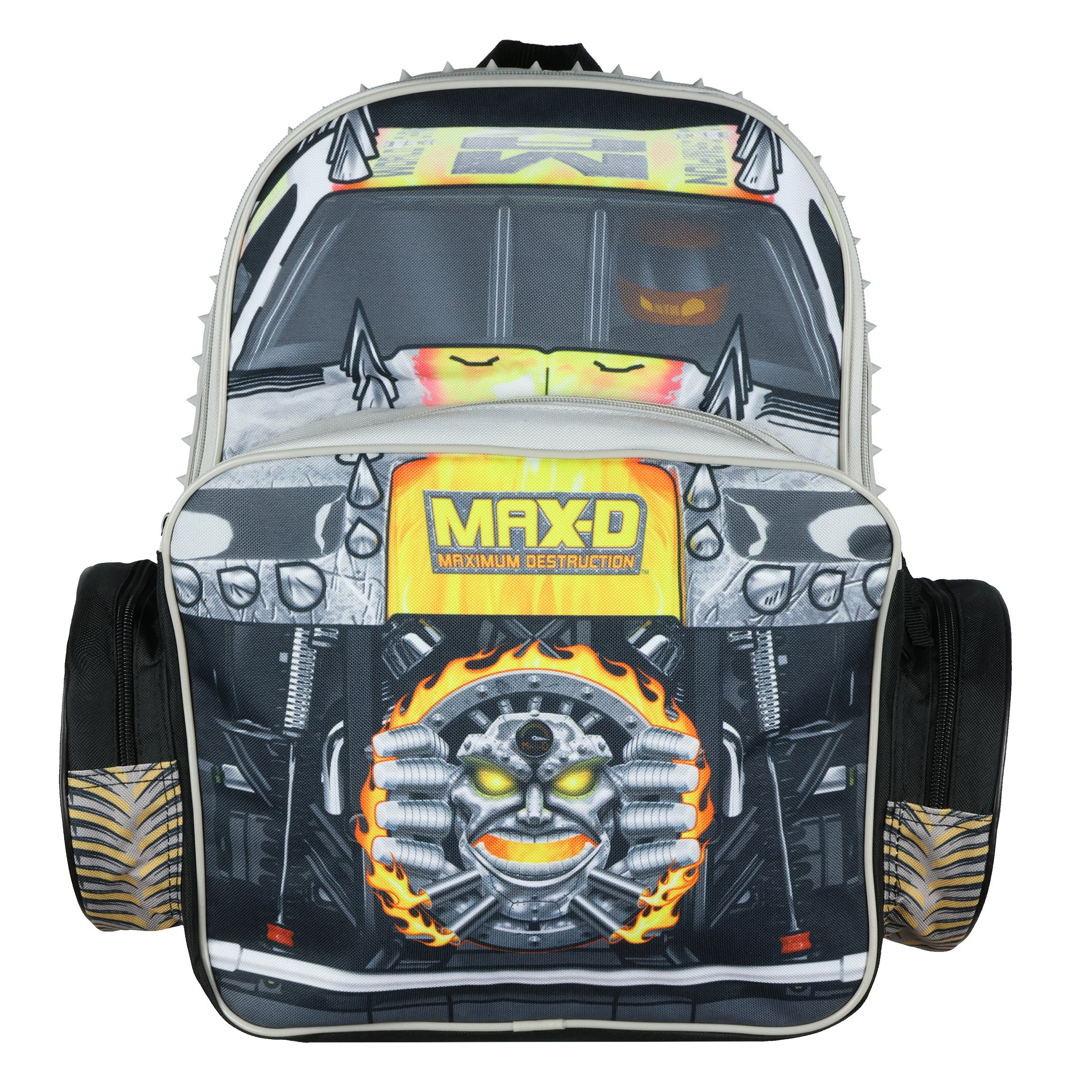 Monster Jam Backpack Max-D Maximum Destruction Laptop Tech Travel Bag Daypack