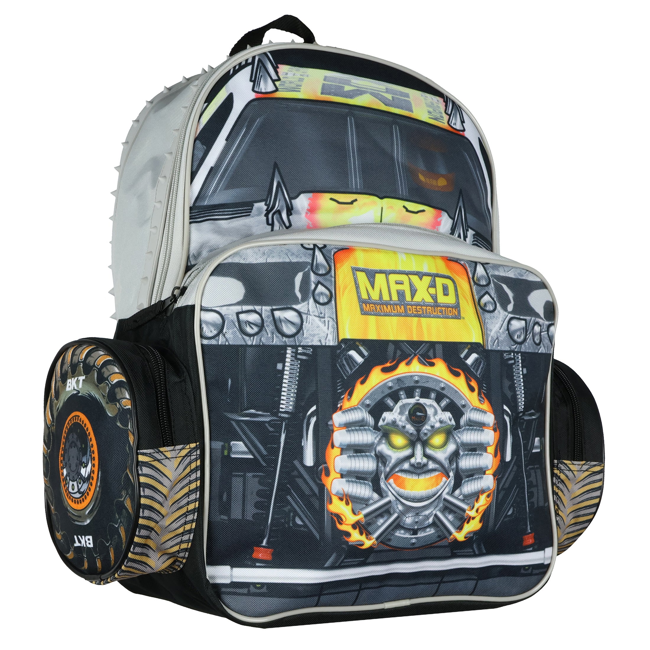 Monster Jam Backpack Max-D Maximum Destruction Laptop Tech Travel Bag Daypack