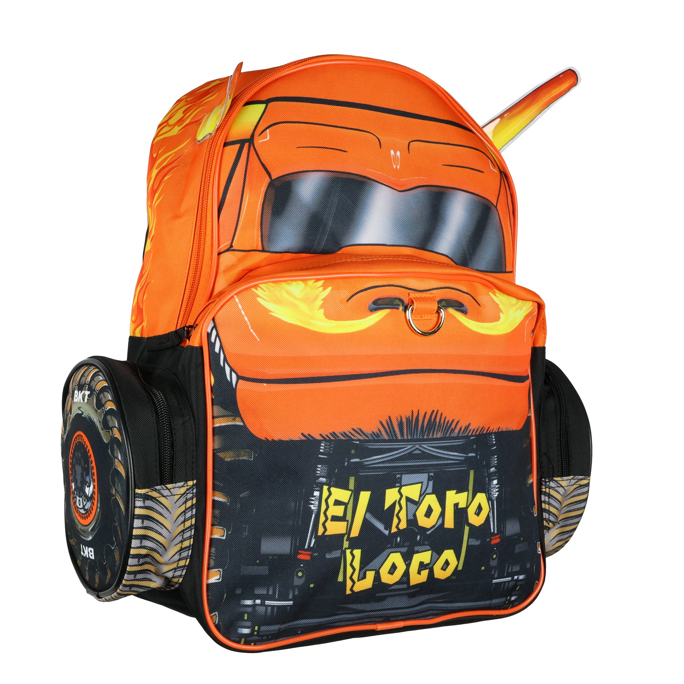 Monster Jam Backpack El Toro Loco Crazy Bull Laptop Tech Travel Bag Daypack