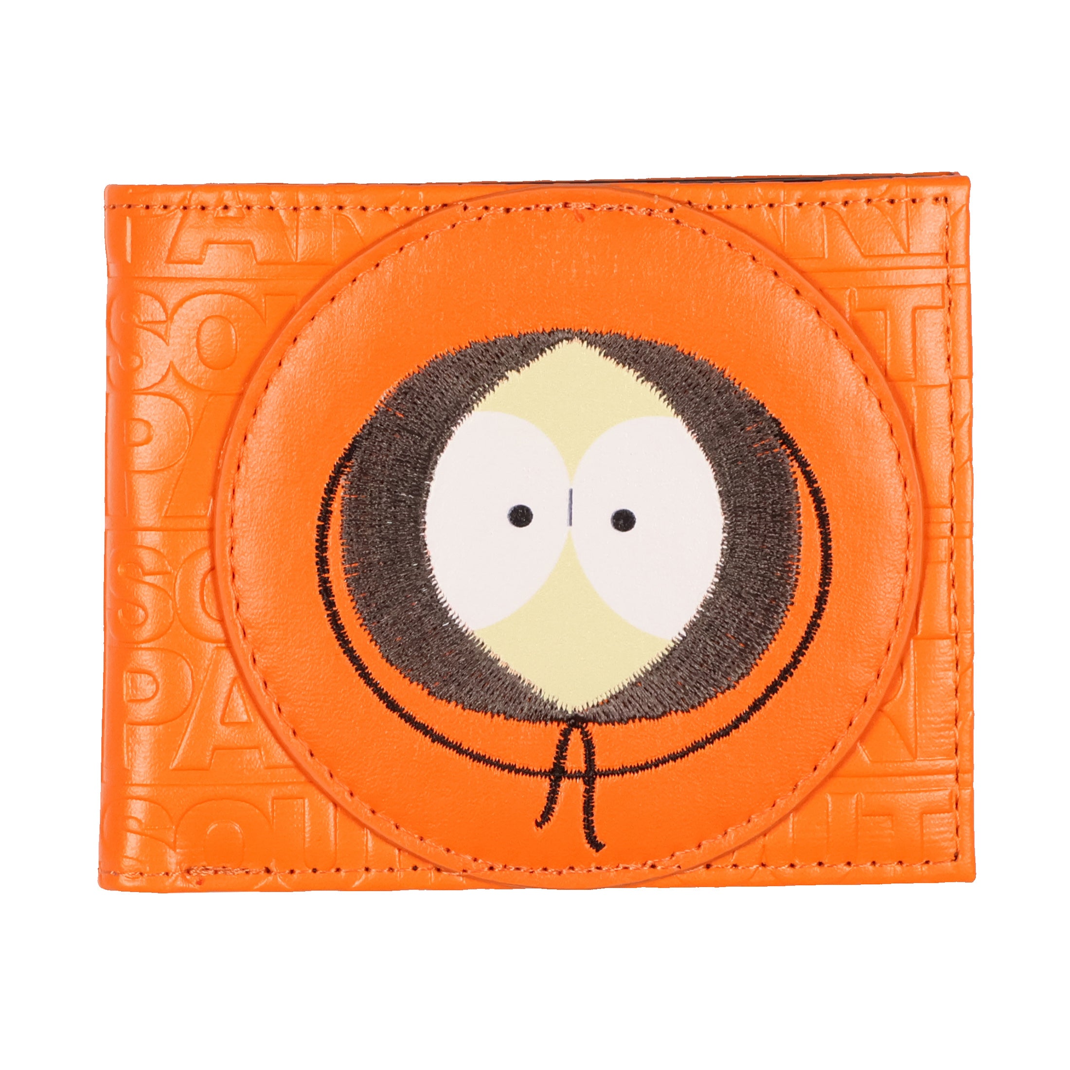 South Park Bi-Fold Wallet Allover Embossed Embroidered Kenny Face Billfold