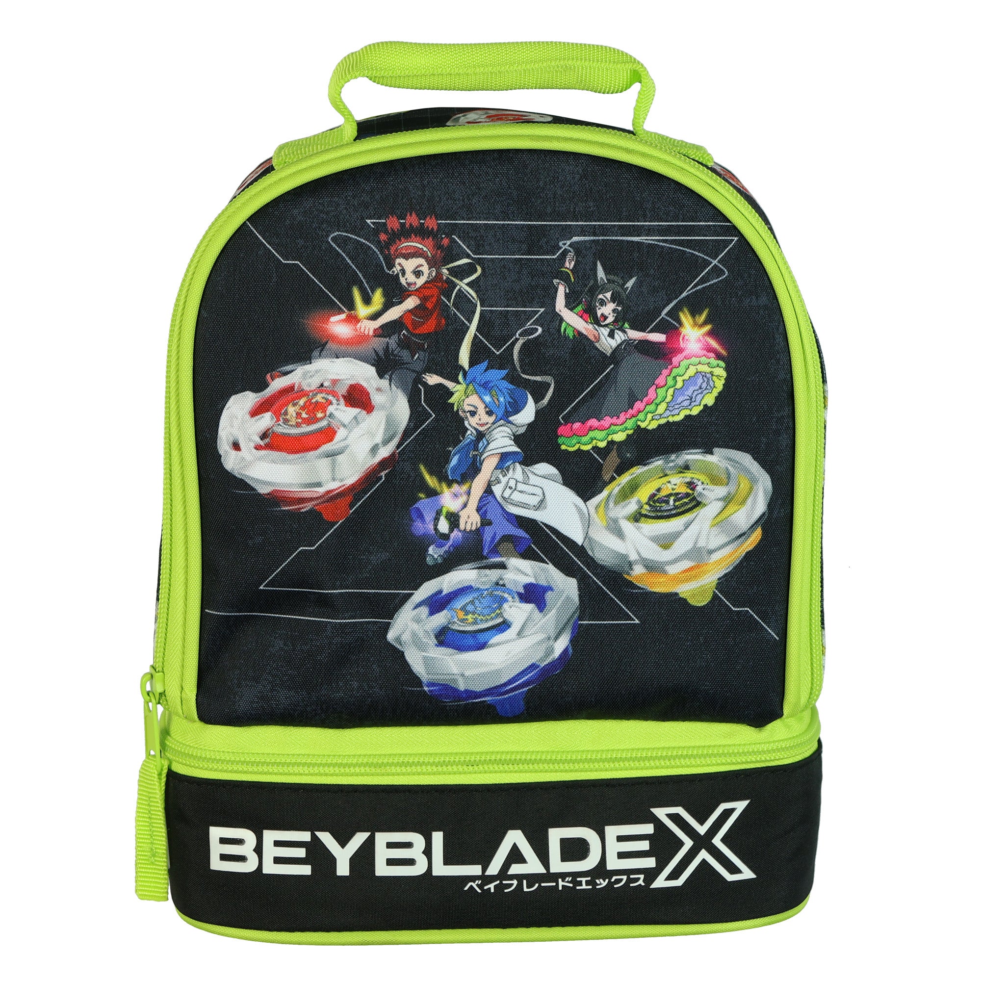 Beyblade X Team Lunch Box Dual-Compartment Insulated Tote Bag 10"