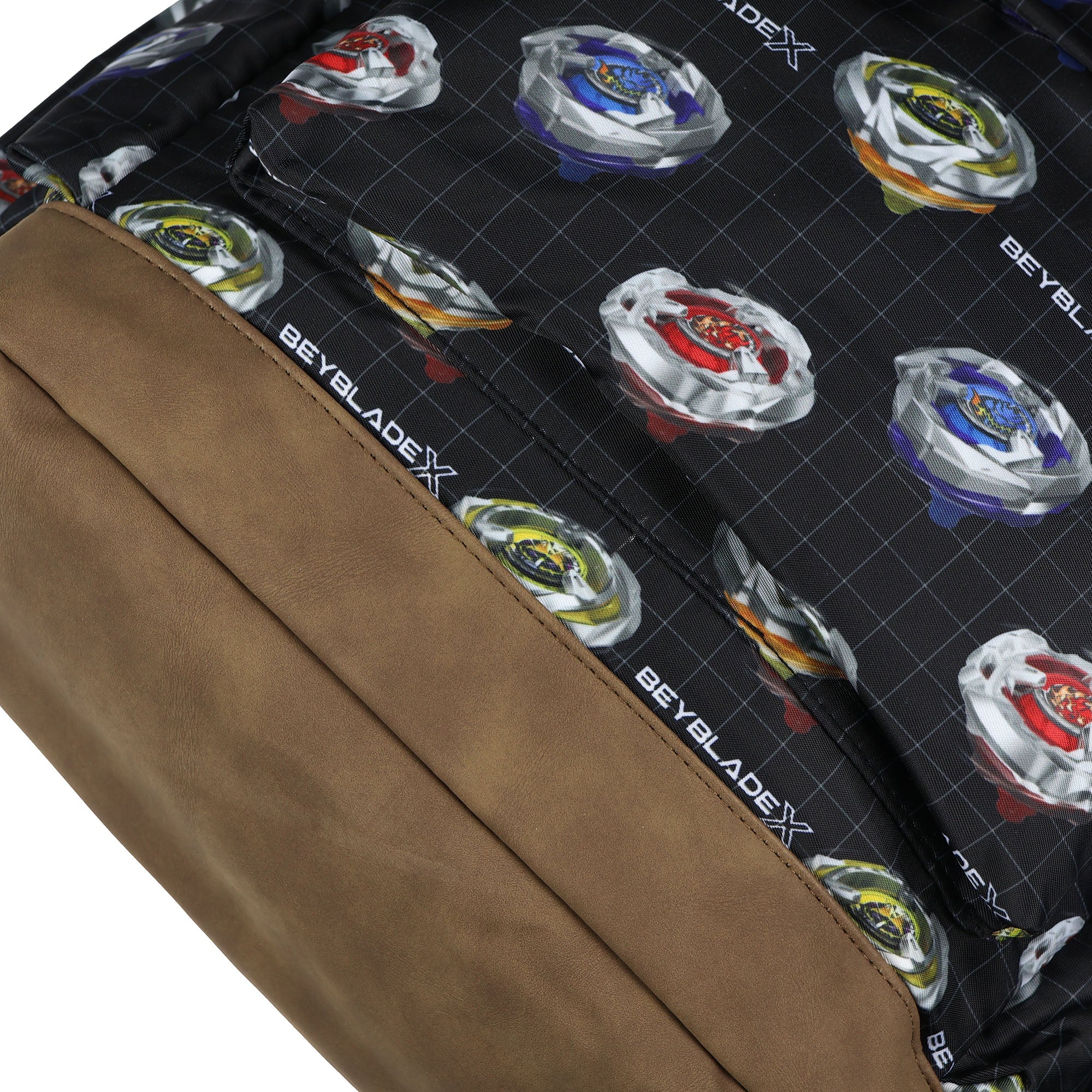 BeybladeX Backpack Allover Spinner Grid Design 16" Bag with Adjustable Straps