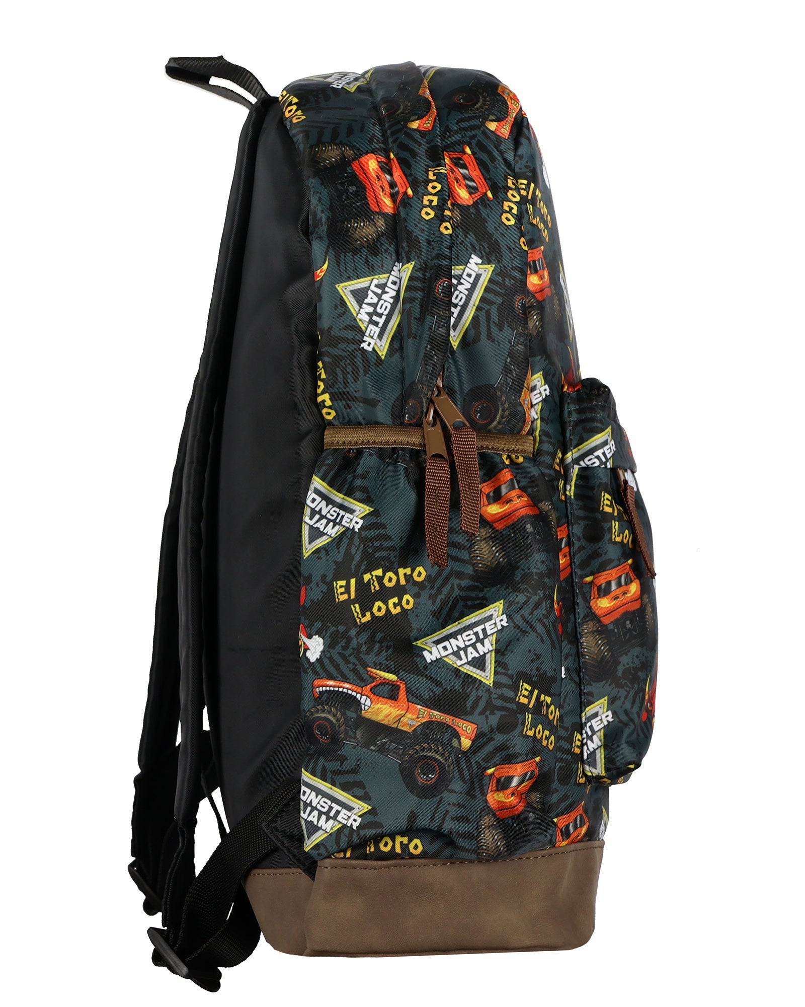 Monster Jam El Toro Loco 16" Backpack with Allover Print with Adjustable Straps