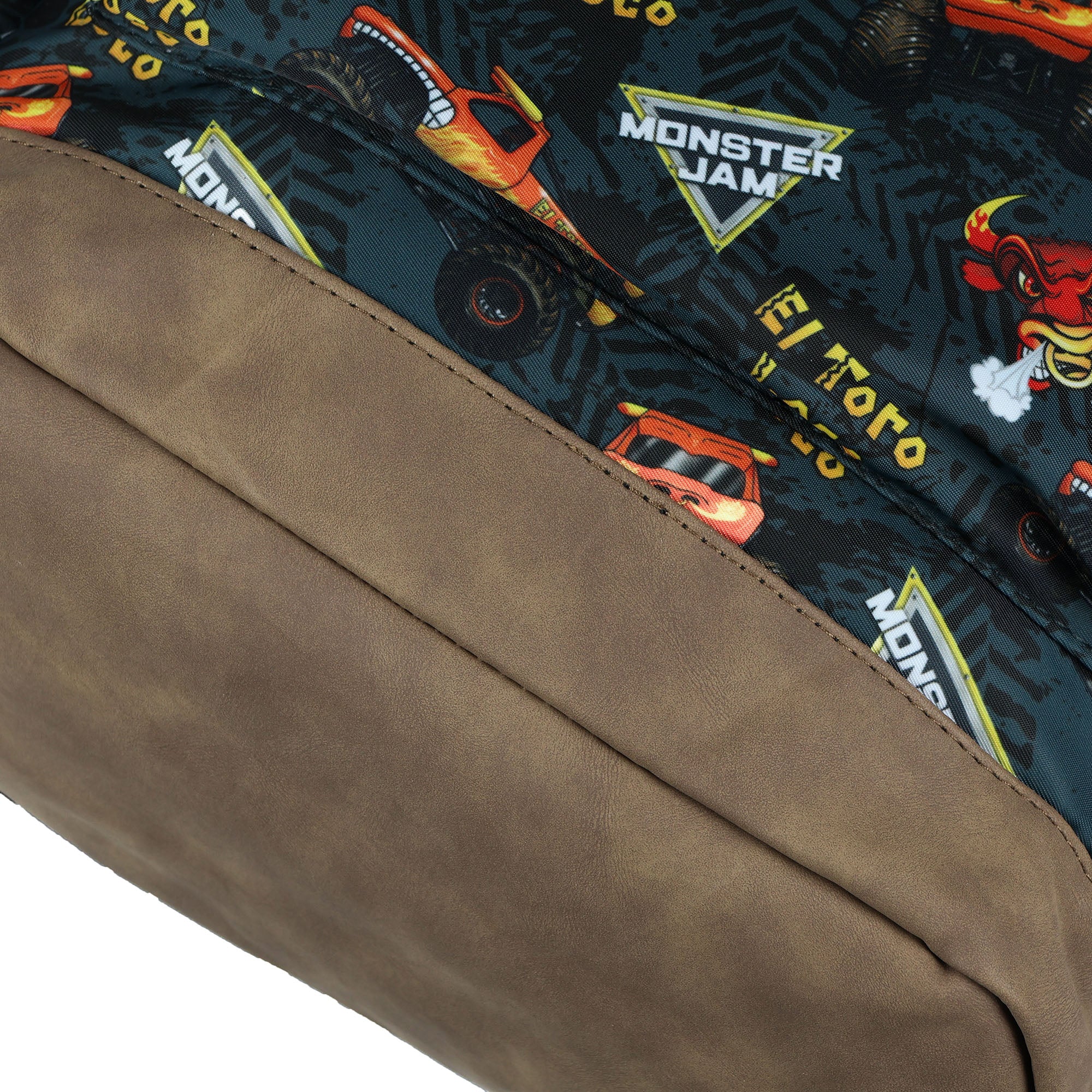 Monster Jam El Toro Loco 16" Backpack with Allover Print with Adjustable Straps