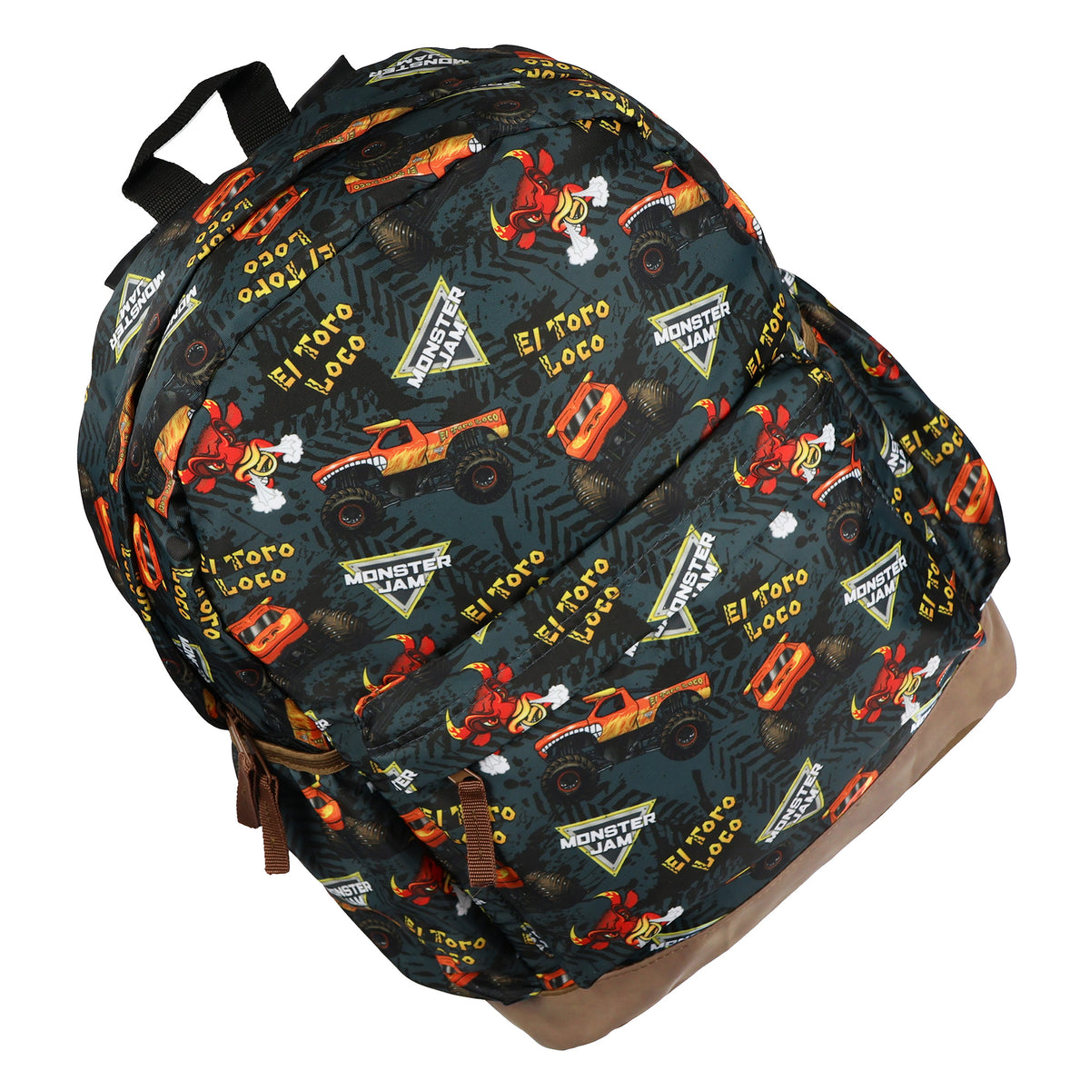 Monster Jam El Toro Loco 16" Backpack with Allover Print with Adjustable Straps