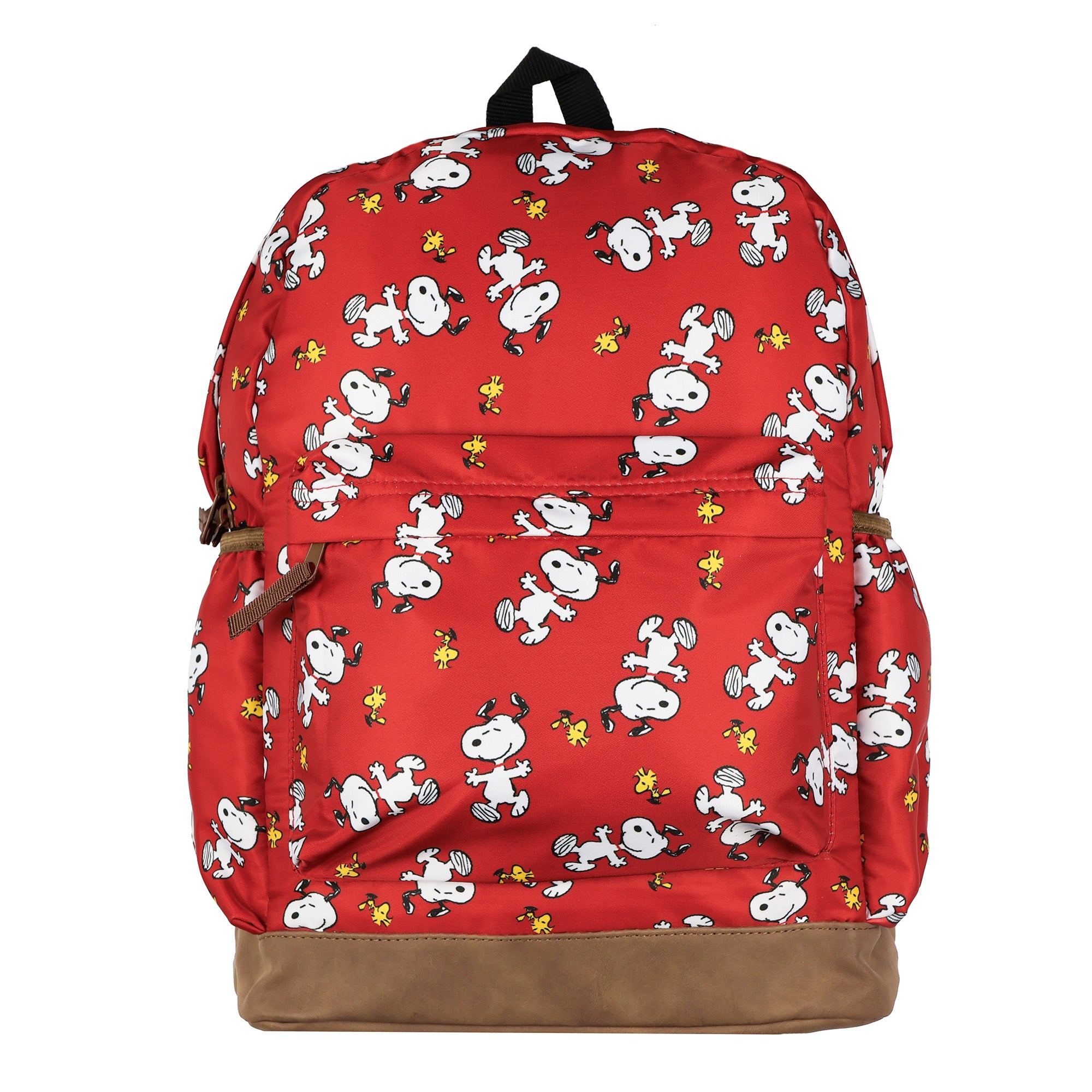 Peanuts Snoopy & Woodstock Backpack Dancing Friend All-Over Design 16" Book Bag