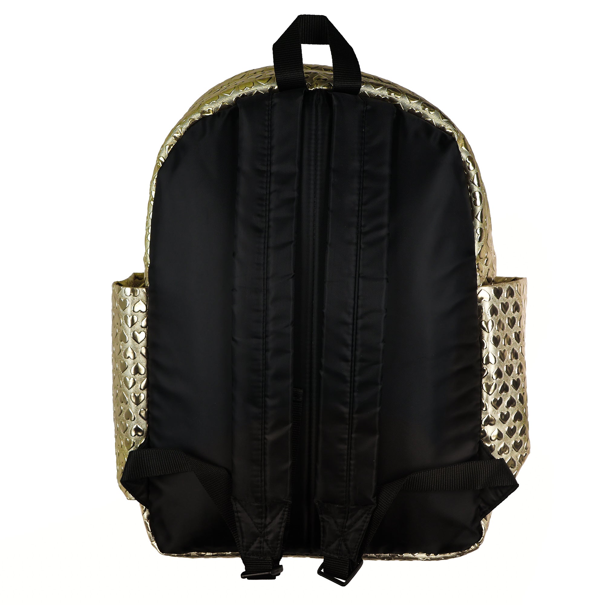 PJammy Iridescent Gold Hearts Backpack All-Over Design 16" Book Bag