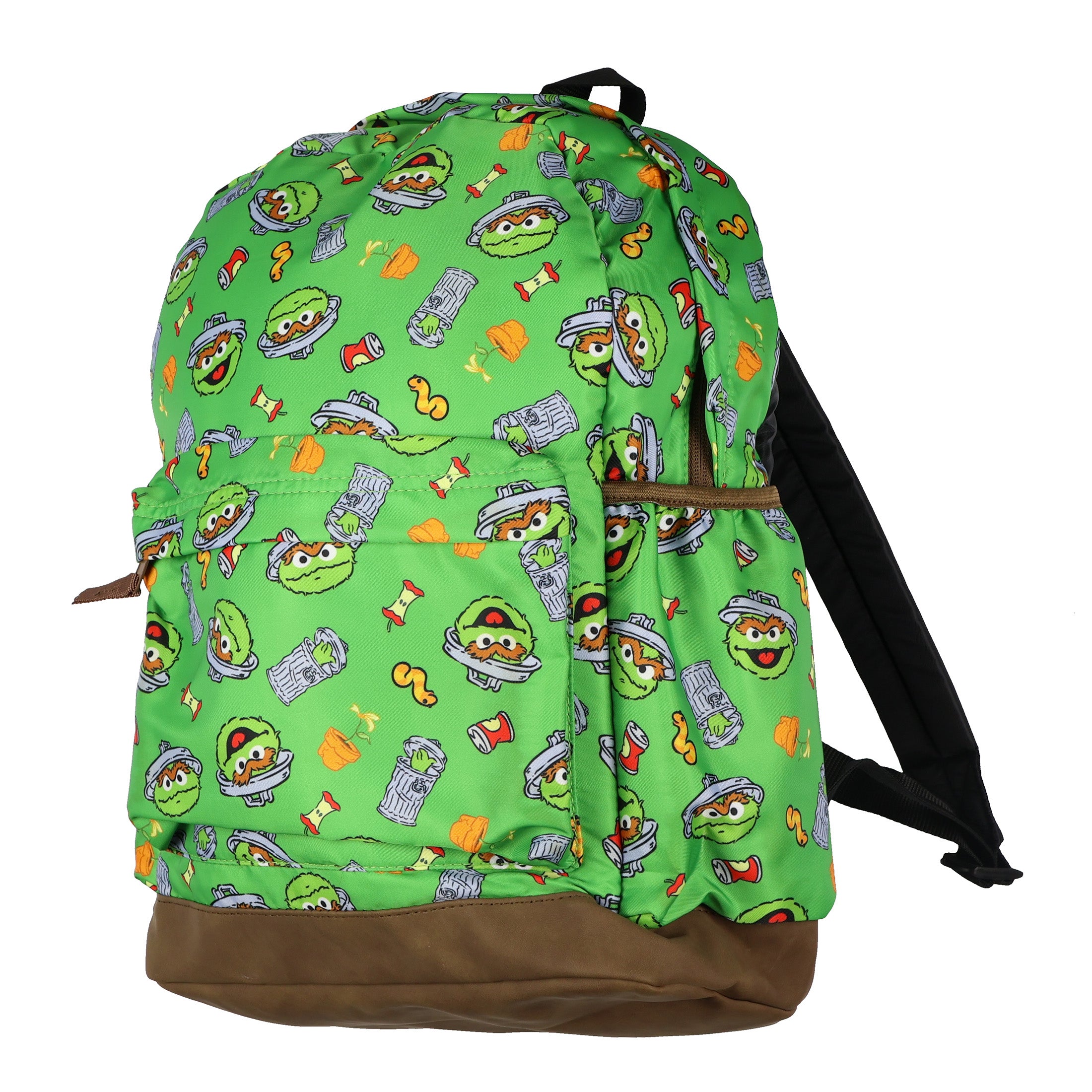 Sesame Street Oscar The Grouch Backpack All-Over Design with Adjustable Straps