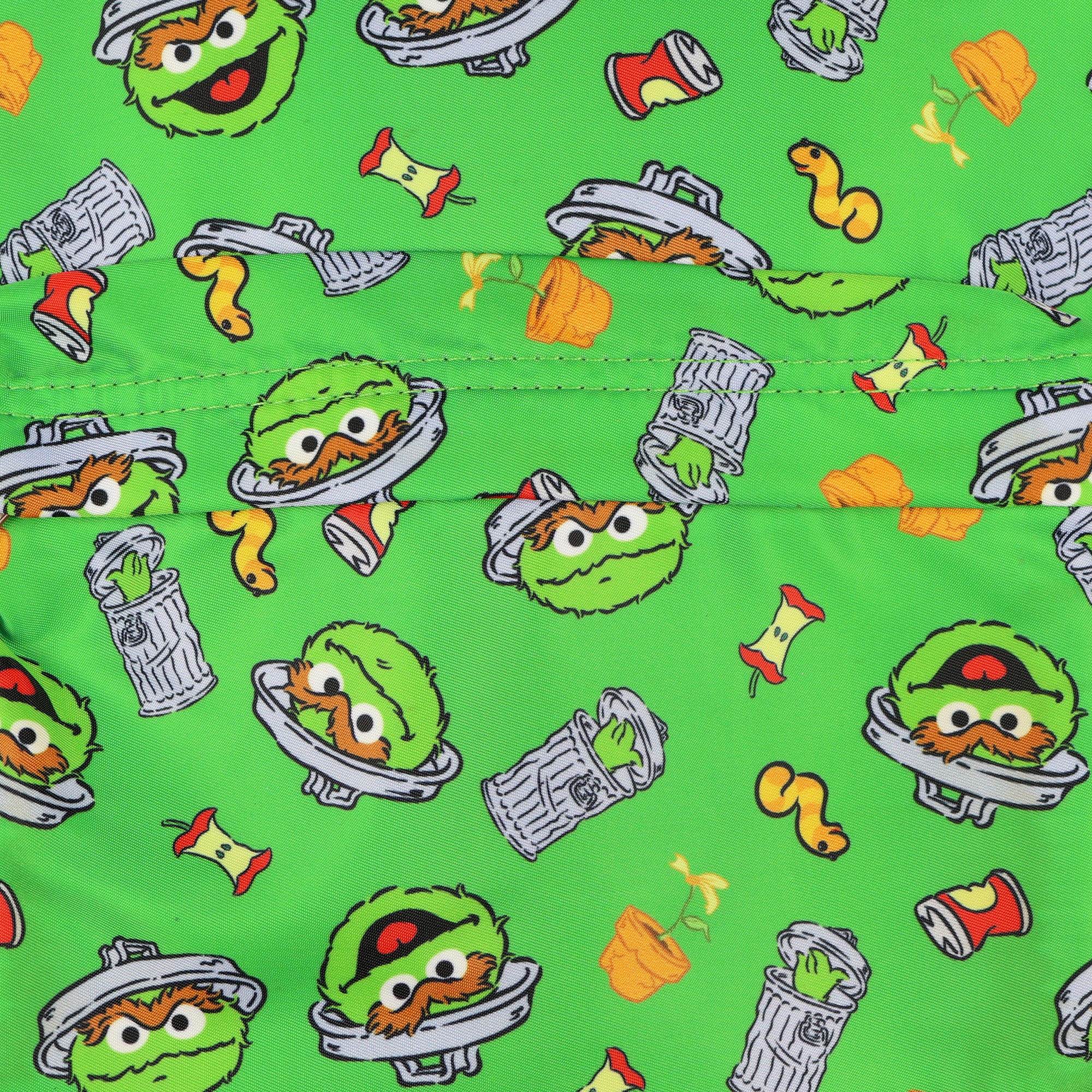 Sesame Street Oscar The Grouch Backpack All-Over Design with Adjustable Straps
